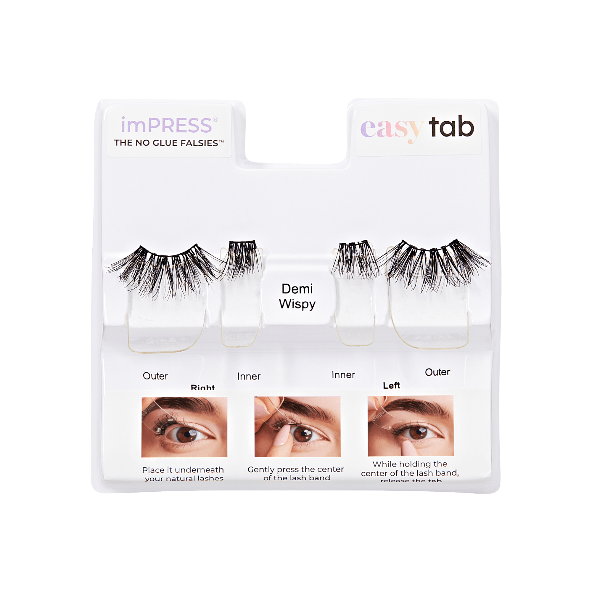 impress-falsies-easy-tab-pre-glued-false-eyelashes-demi-wispy-1-pair-half-lash-2 image 6
