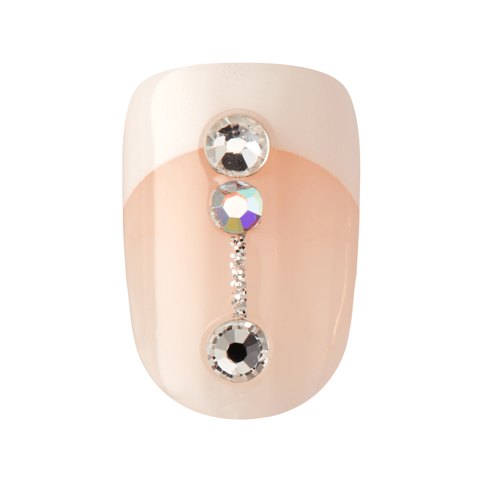 impress-falling-no-glue-press-on-nails-white-french-3d-jewel-short-squoval-30-co image 5