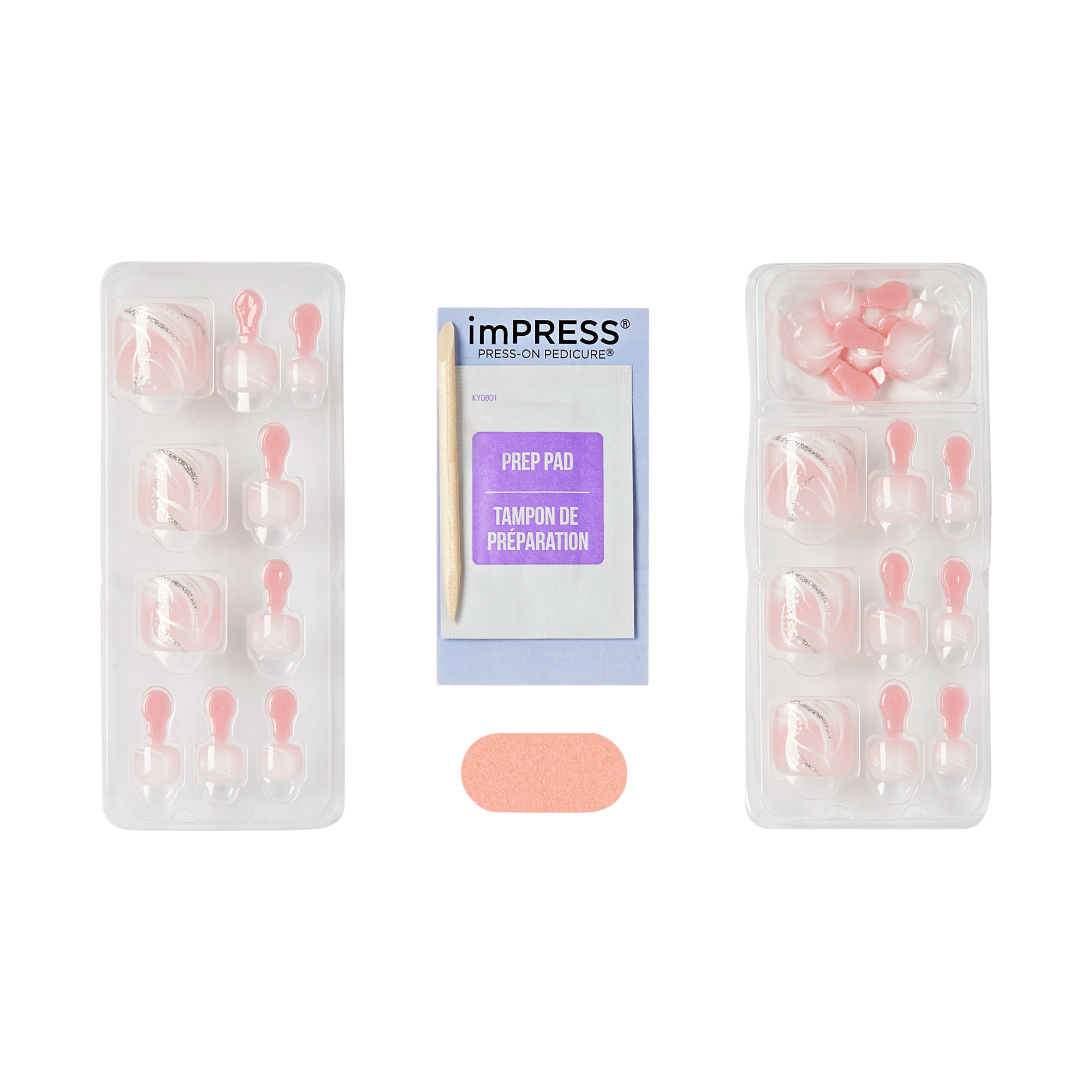 impress-is-this-love-no-glue-press-on-toenails-french-pedicure-short-squoval-pin image 4