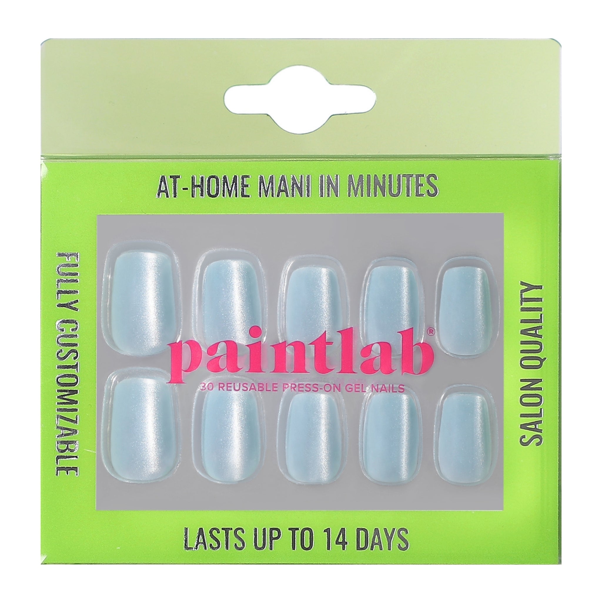paintlab-baby-blue-cat-eye-squoval-press-on-nails-magnetic-chrome-finish image 1