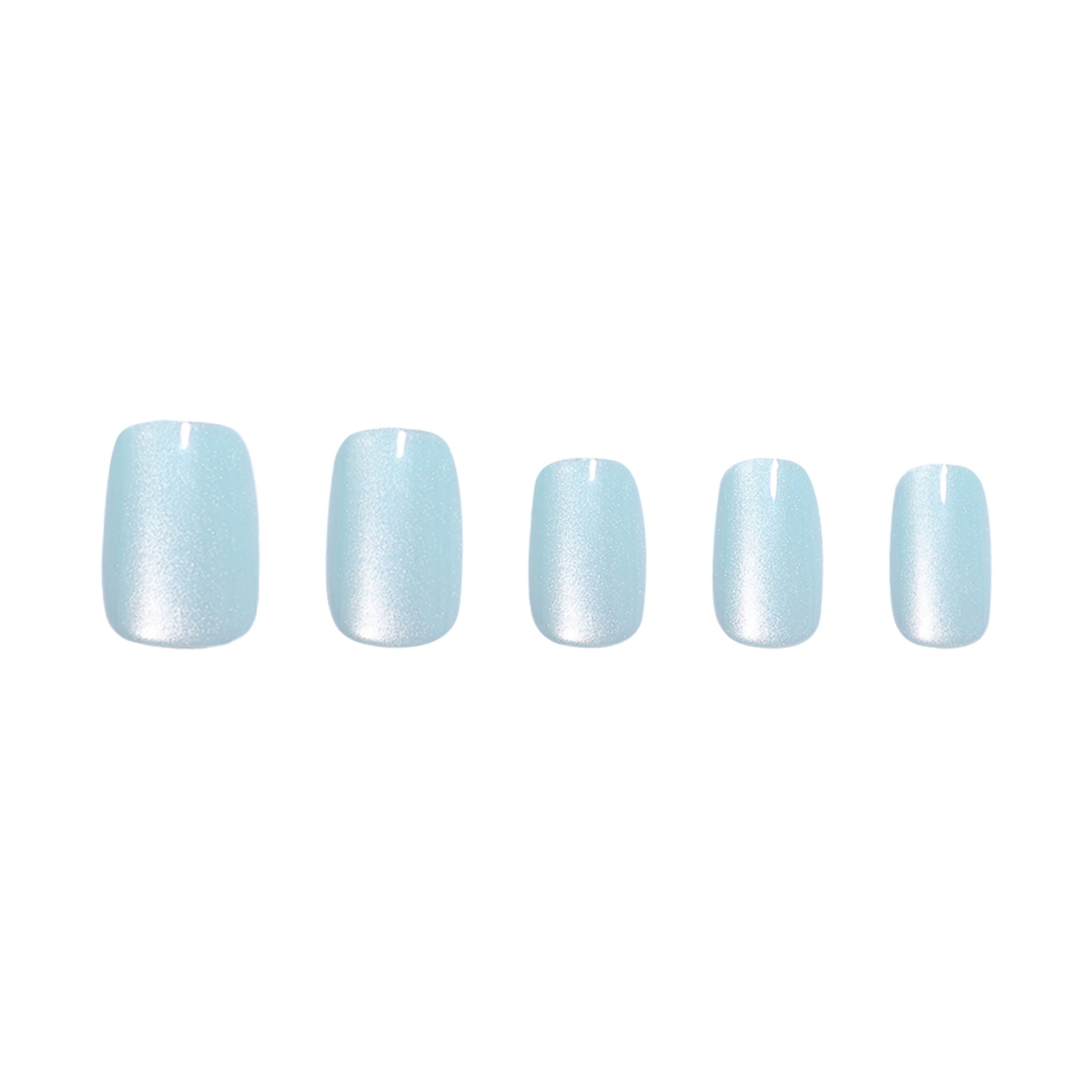 paintlab-baby-blue-cat-eye-squoval-press-on-nails-magnetic-chrome-finish image 3