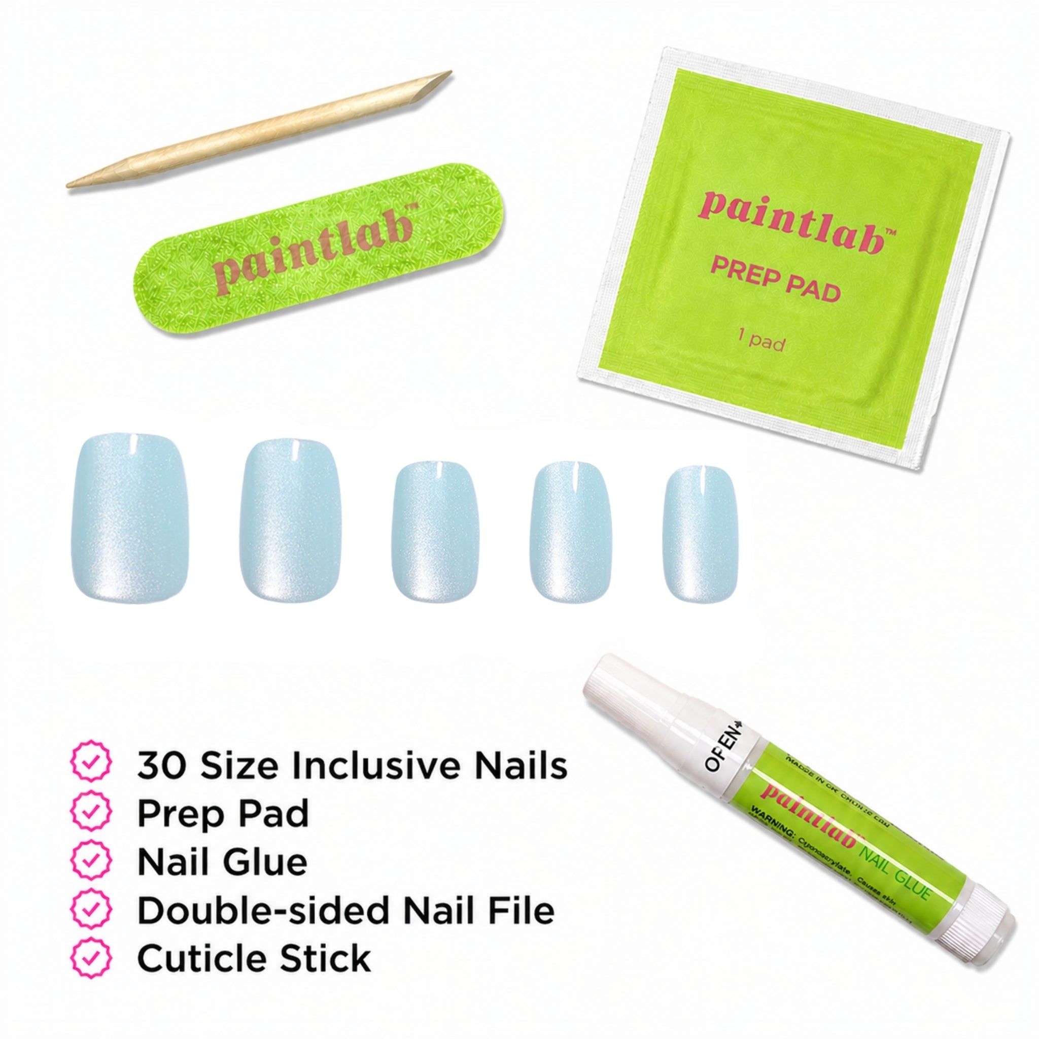 paintlab-baby-blue-cat-eye-squoval-press-on-nails-magnetic-chrome-finish image 4