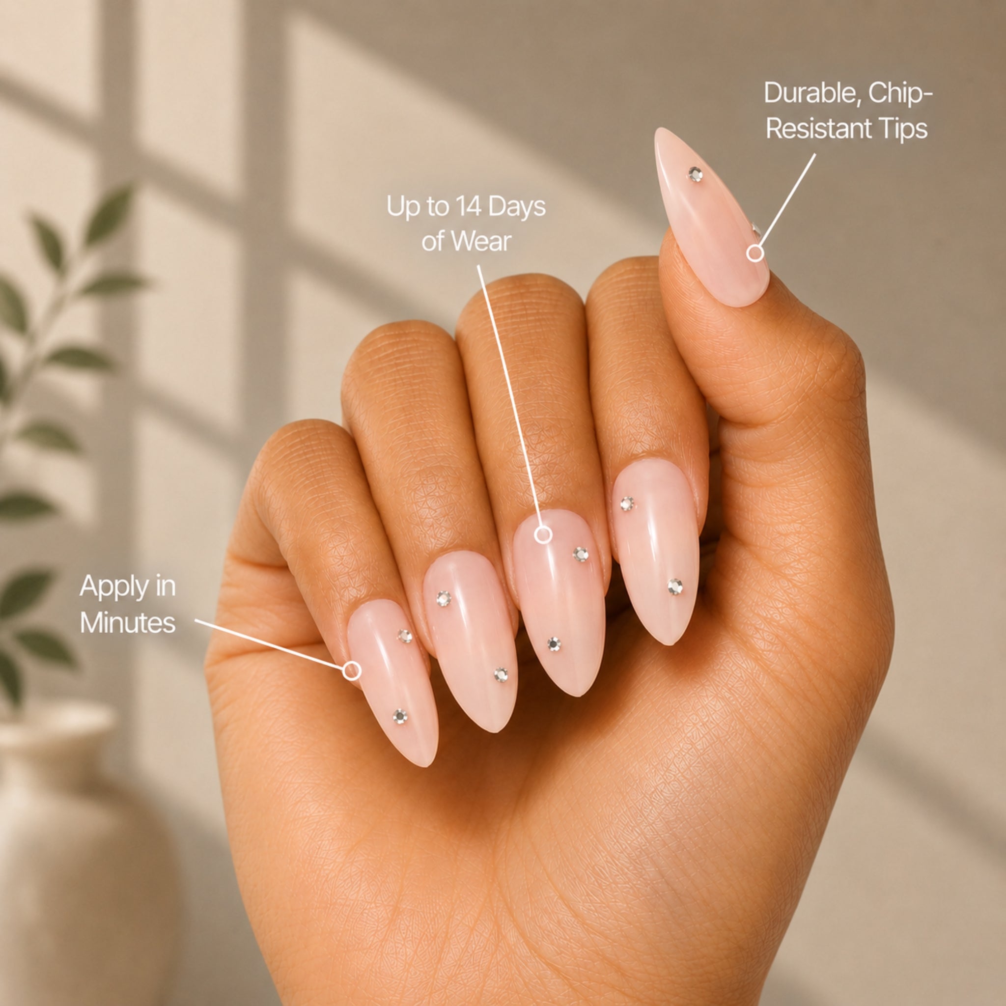 paintlab-bare-lux-almond-press-on-nails-nude-glam-with-3d-accents image 2