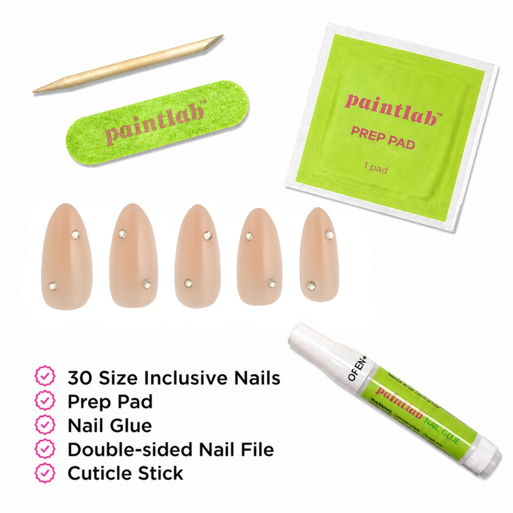 paintlab-bare-lux-almond-press-on-nails-nude-glam-with-3d-accents image 4