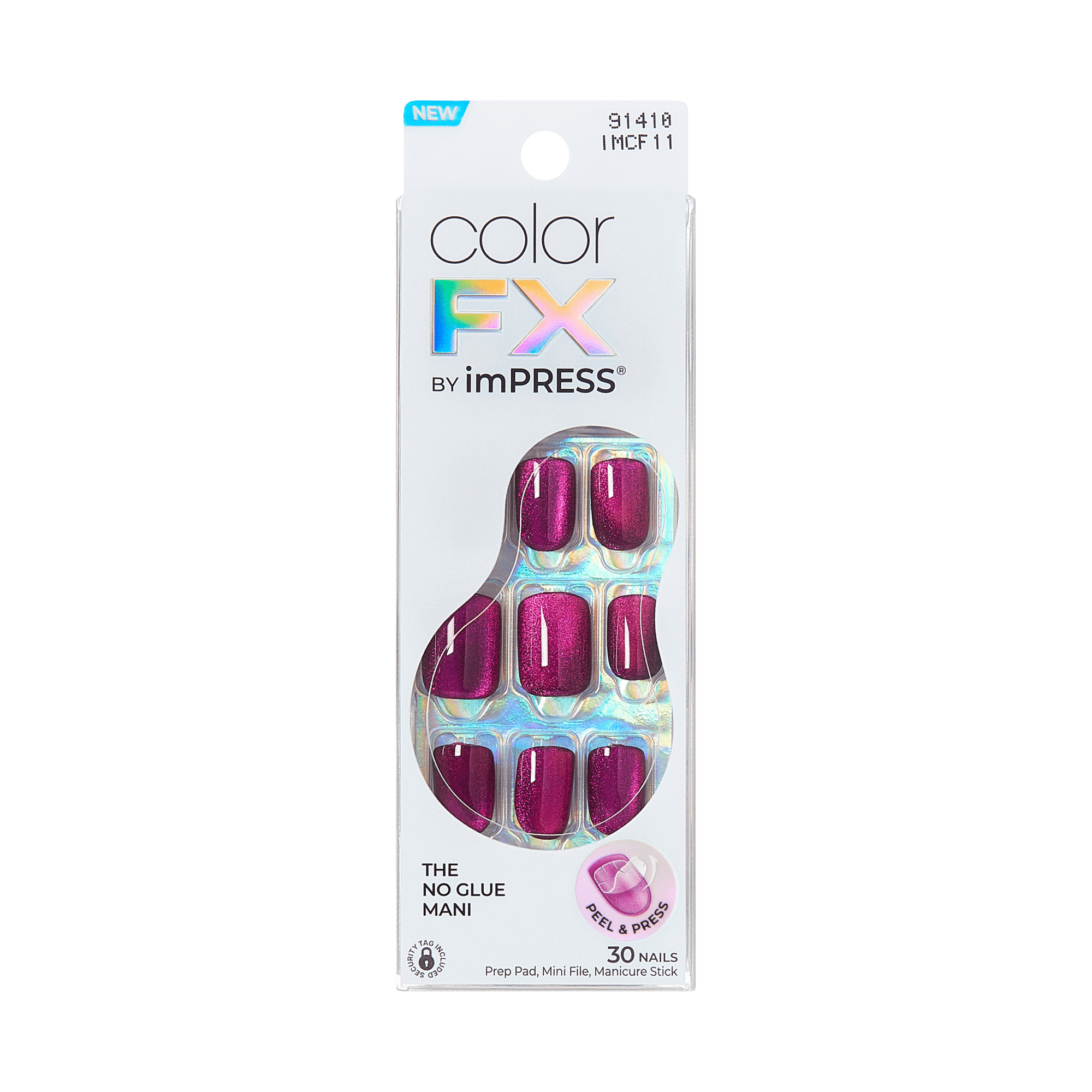 impress-colorfx-levels-no-glue-press-on-nails-pink-short-squoval image 7