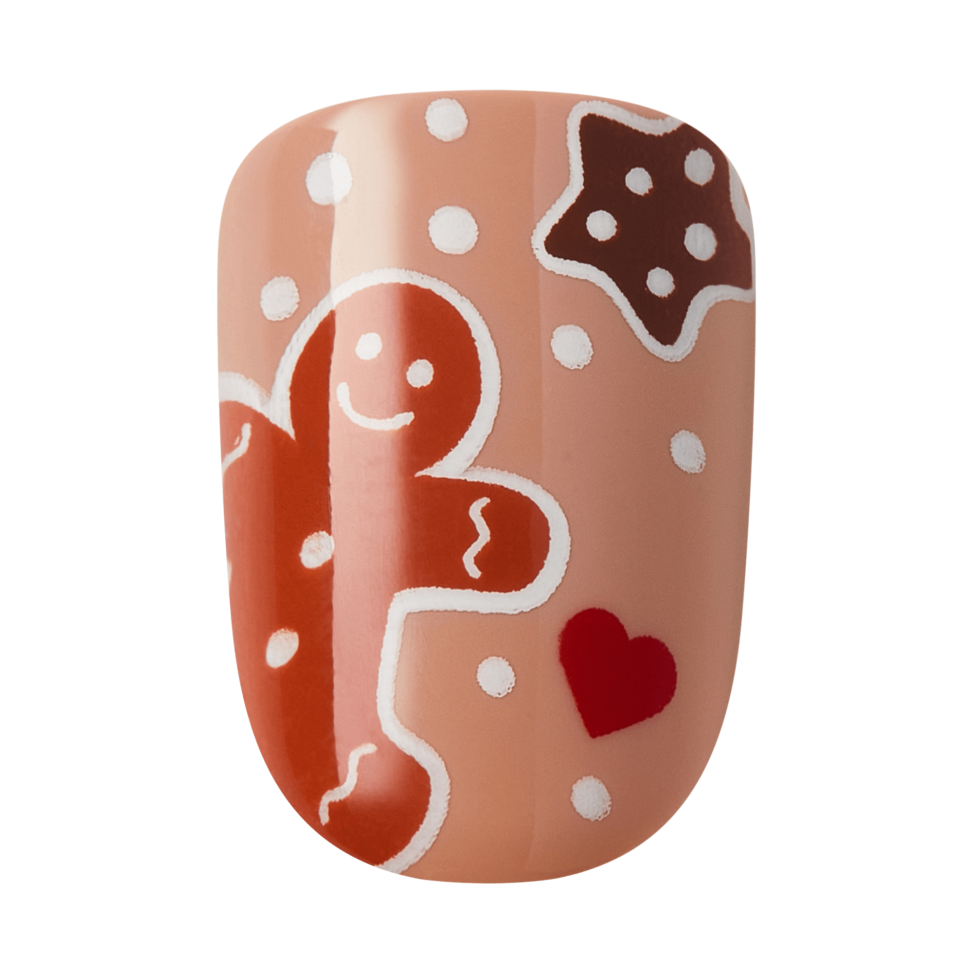 impress-holiday-design-press-on-nails-mistletoe-kiss-brown-short-squoval-gems-sp image 5