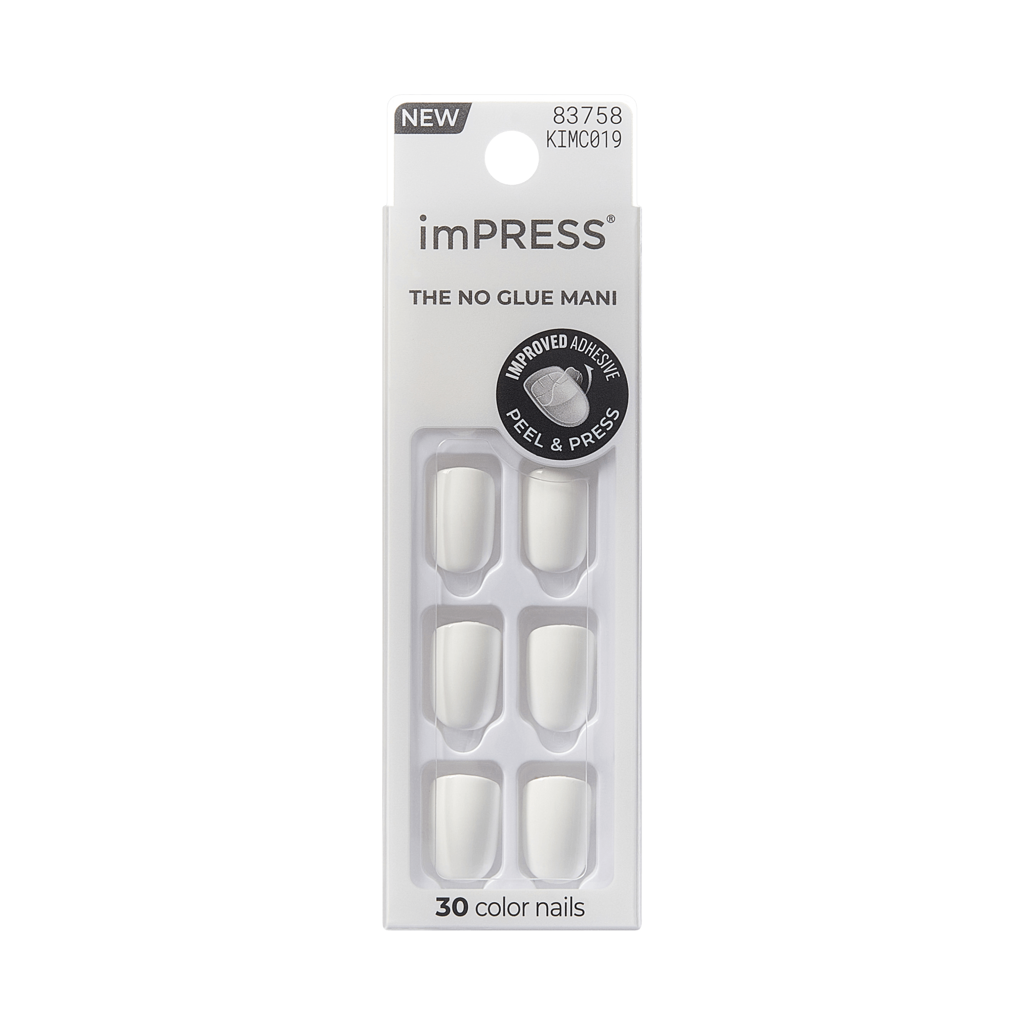 impress-frosting-color-no-glue-press-on-nails-solid-white-short-squoval image 8