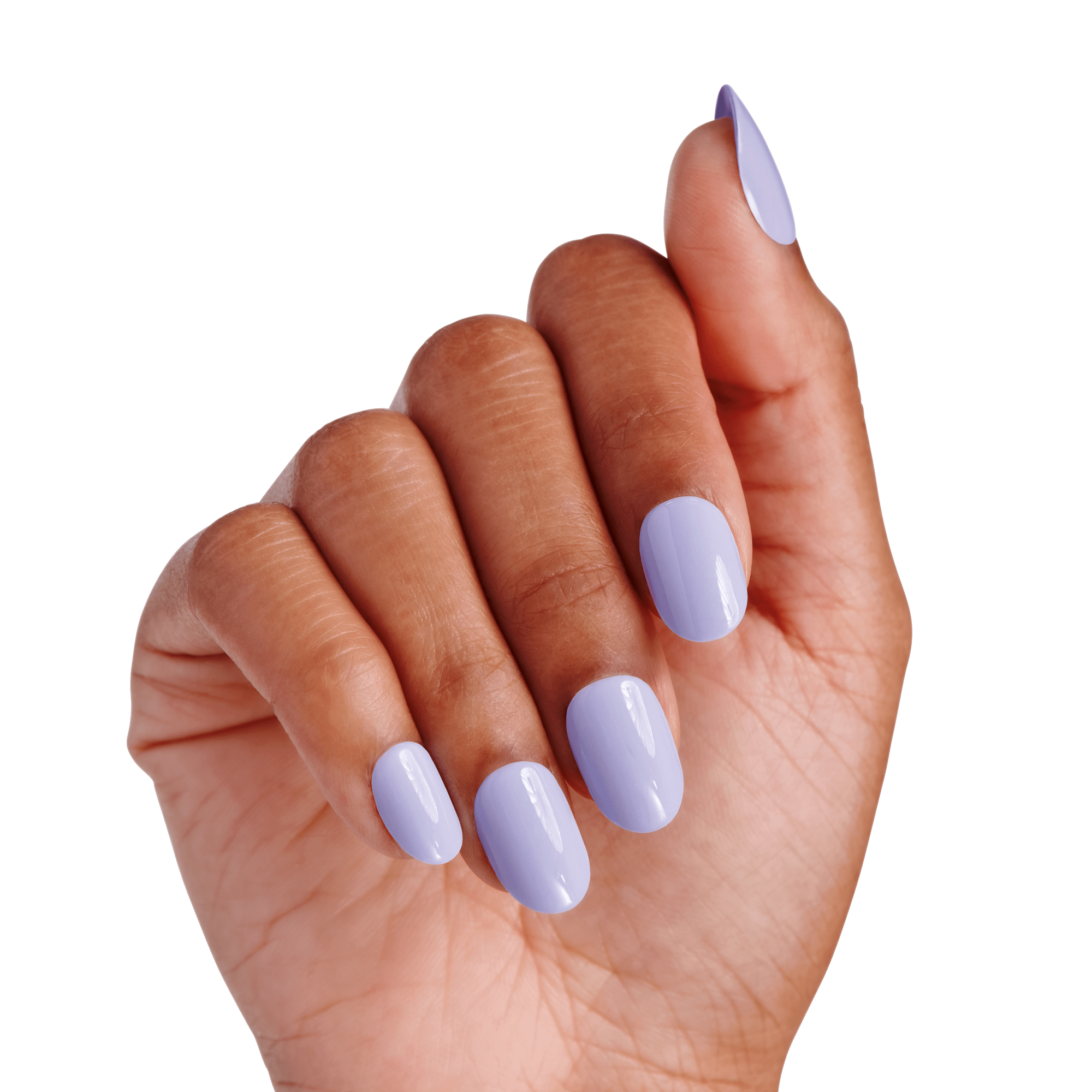 impress-color-no-glue-press-on-nails-the-answer-solid-purple-short-oval image 2