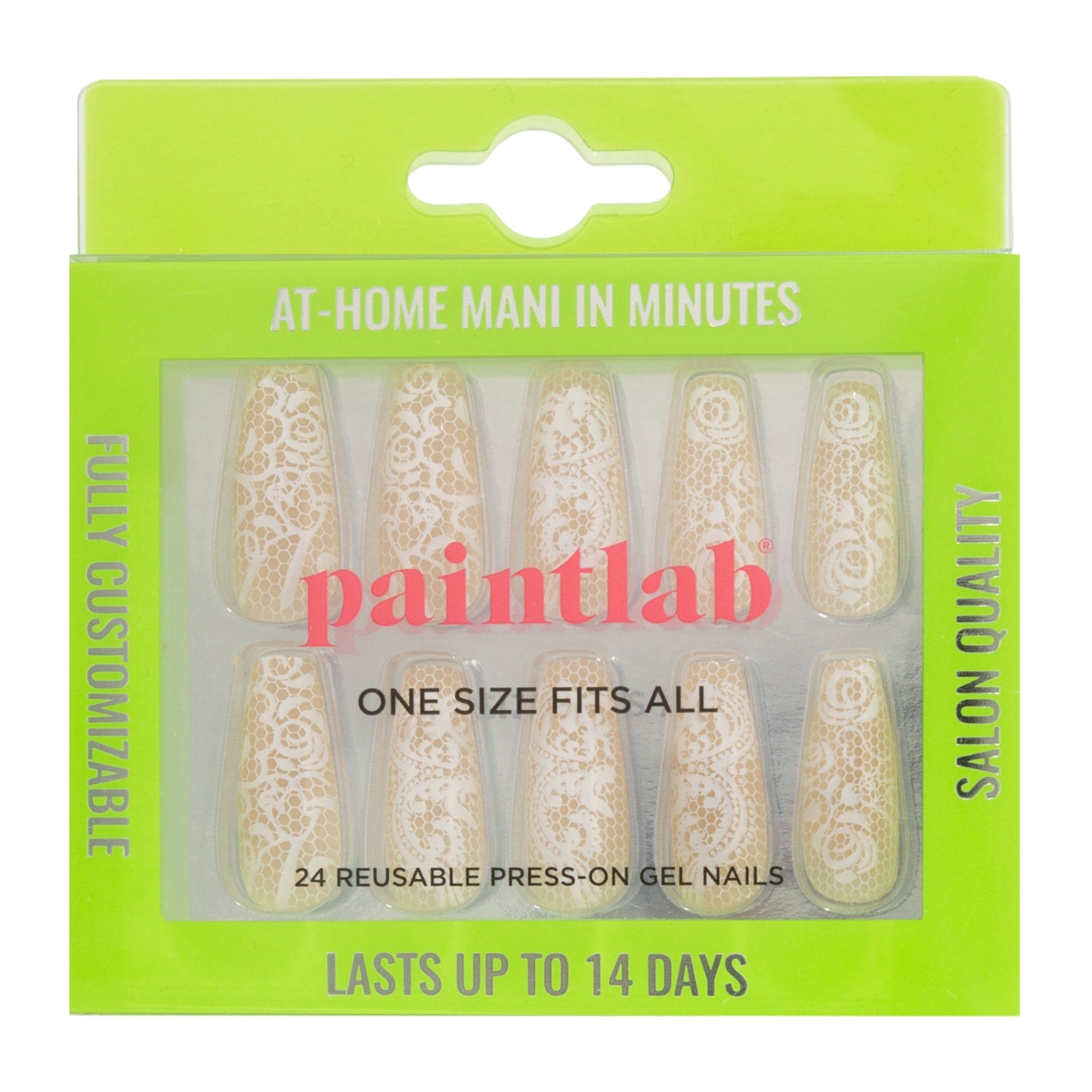 paintlab-beige-lace-coffin-press-on-nails image 1