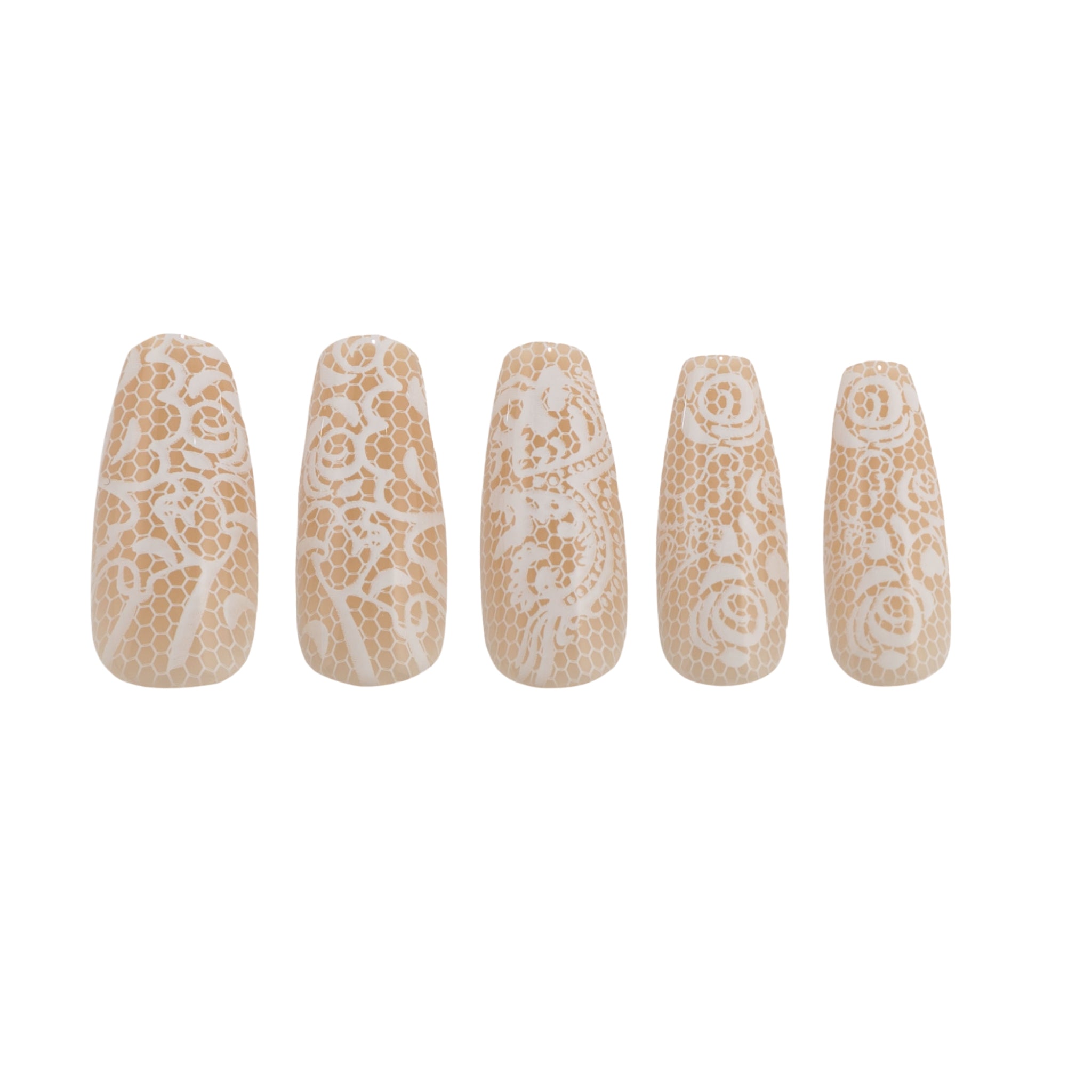 paintlab-beige-lace-coffin-press-on-nails image 3