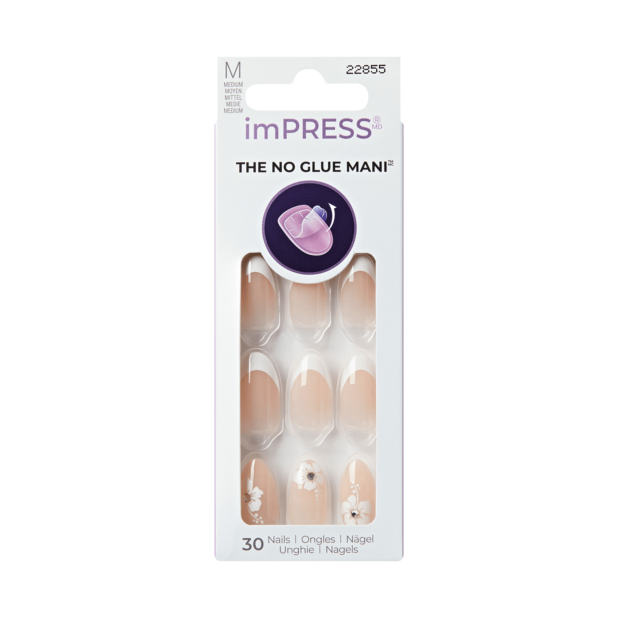 impress-design-no-glue-fake-press-on-nails-buttercup-shine-3d-jewel-french-desig image 7