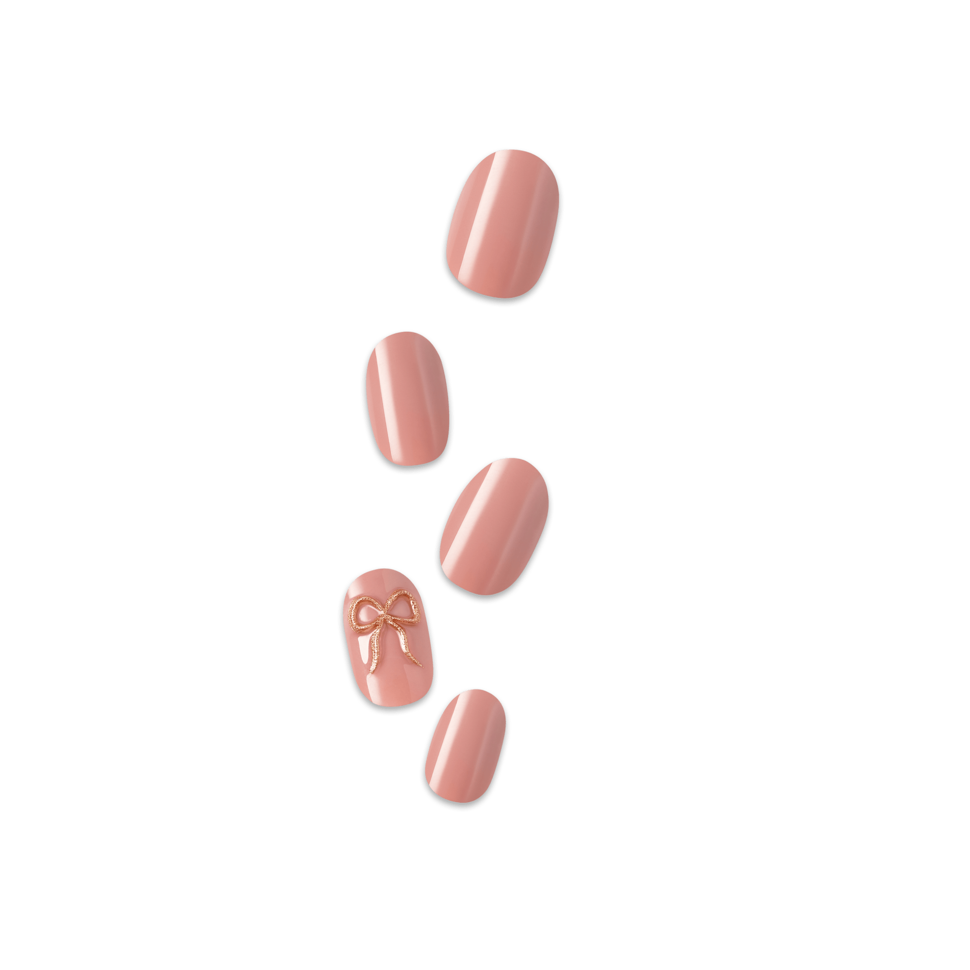 impress-design-no-glue-fake-press-on-nails-close-to-you-3d-solid-pink-short-oval image 1