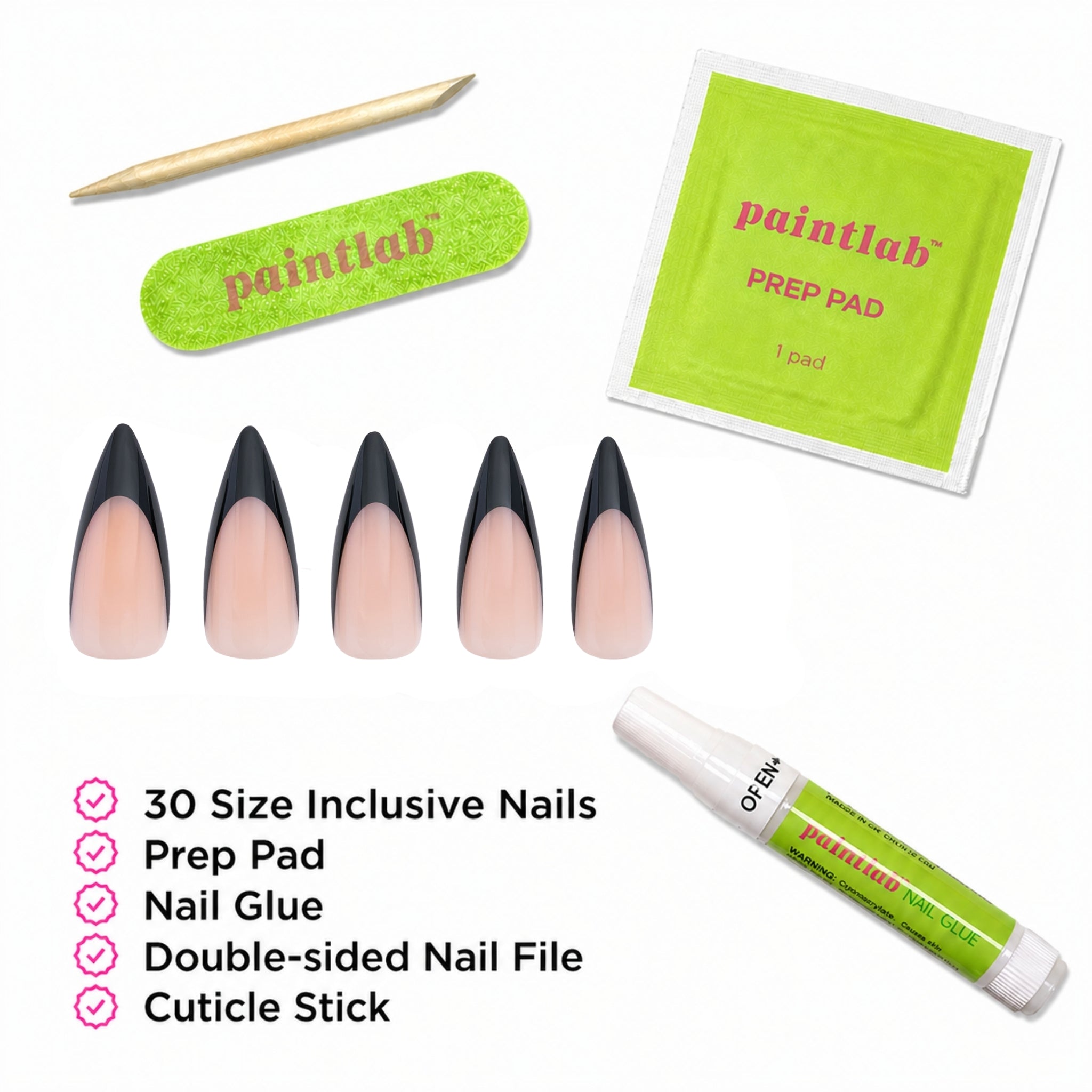 paintlab-black-stiletto-press-on-nails image 4