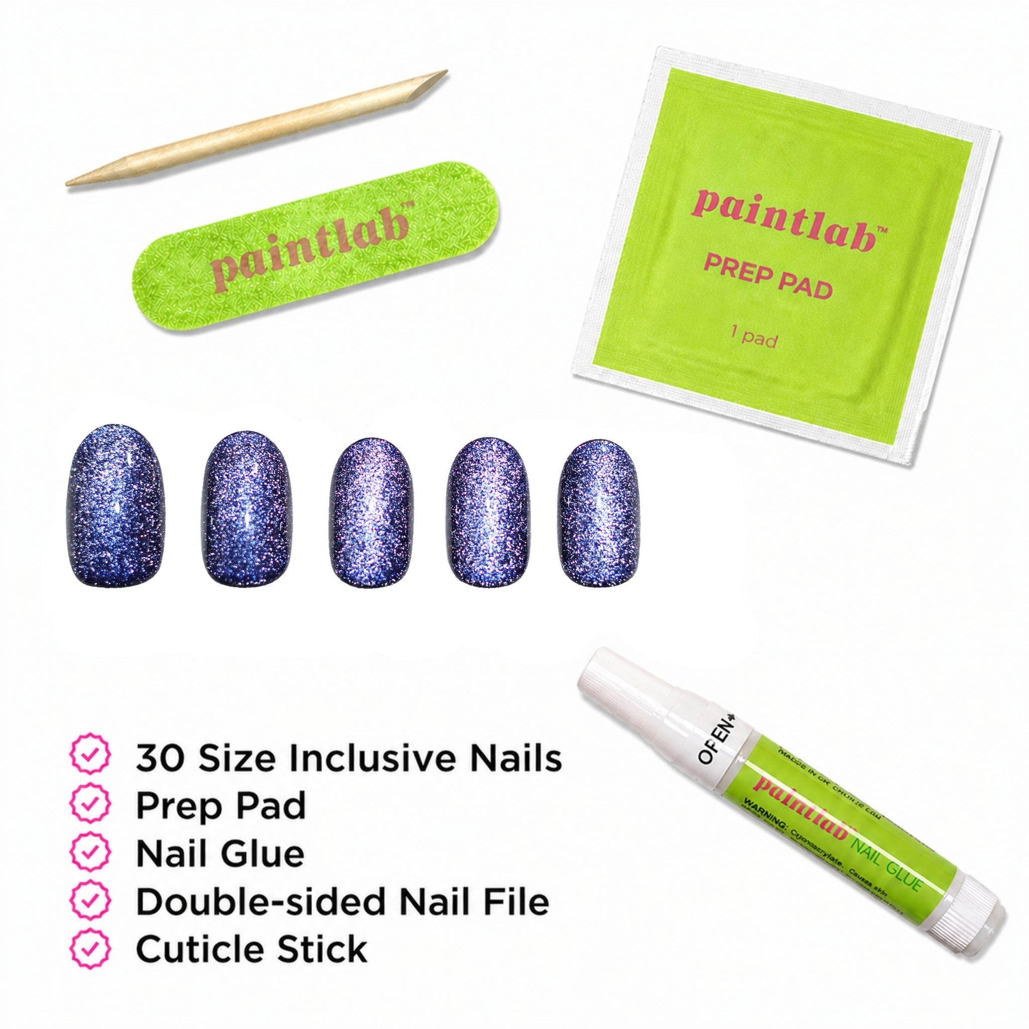 paintlab-black-velvet-oval-press-on-nails image 4