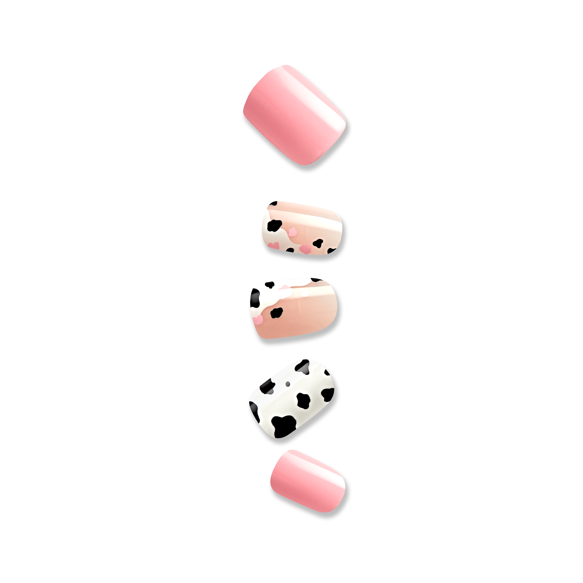 impress-design-no-glue-fake-press-on-nails-one-chance-design-pink-short-squoval- image 1