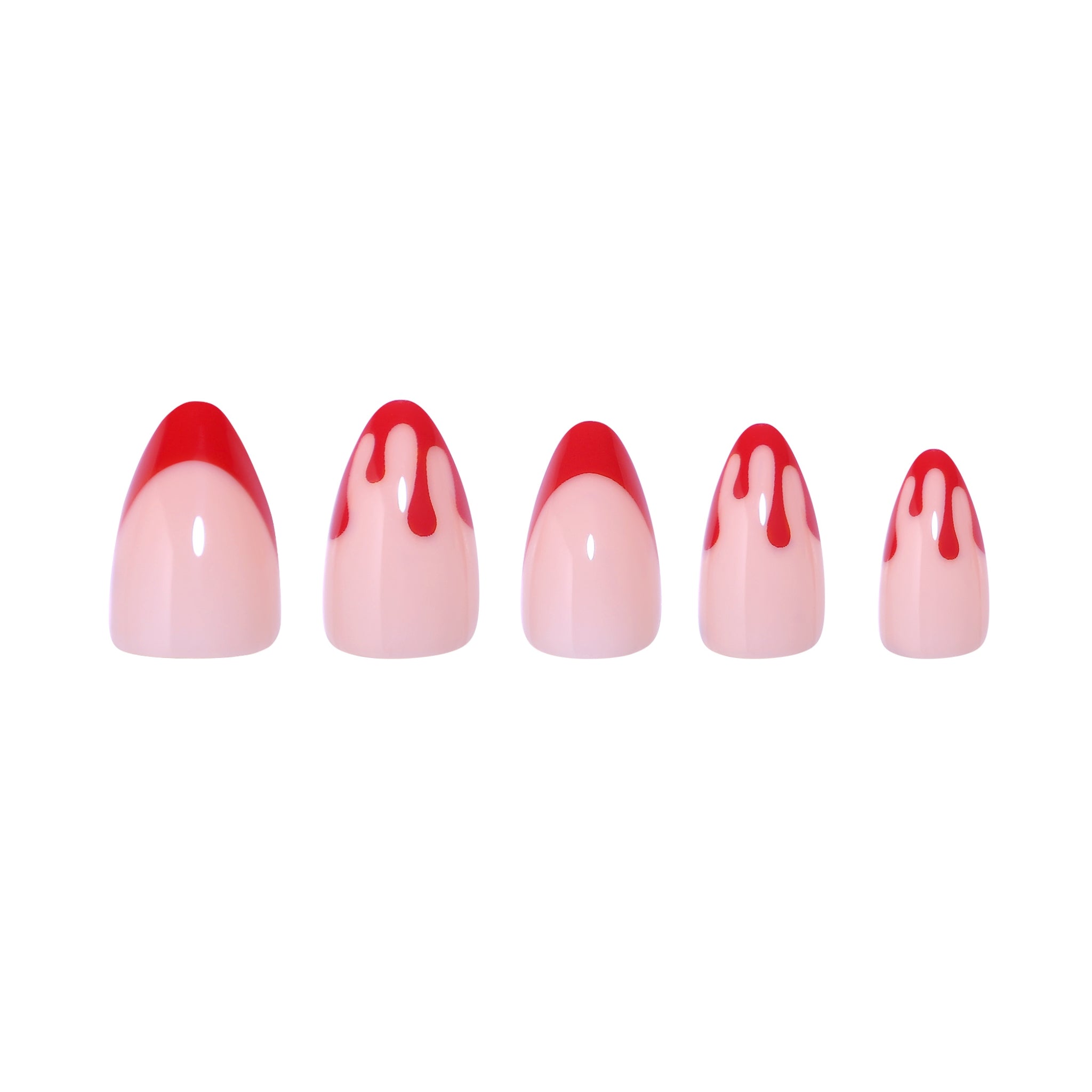 paintlab-bloody-red-short-almond-press-on-nails-halloween-nail-set image 3