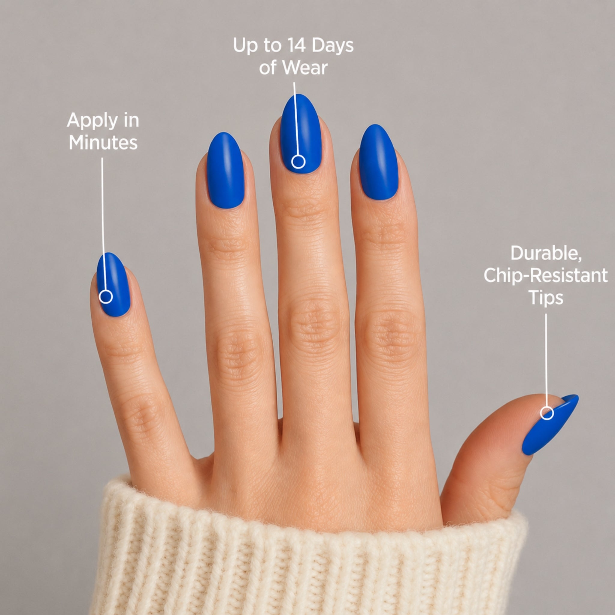 paintlab-blue-boom-oval-press-on-nails-bold-blue-solids image 2