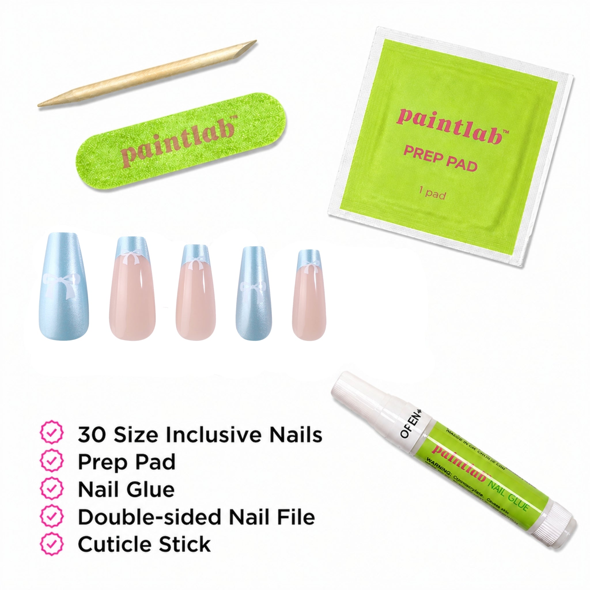 paintlab-blue-coquette-coffin-sleek-press-on-nails image 4
