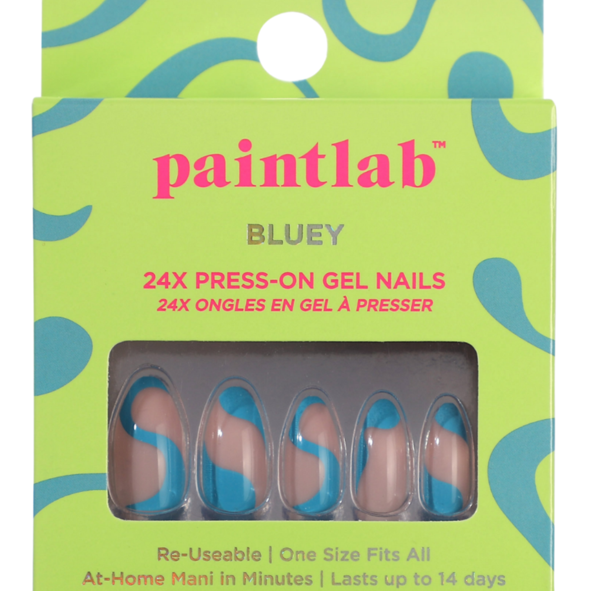 paintlab-bluey-press-on-nails-playful-sky-blue-almond-nails-for-kids-fun-lovers image 1