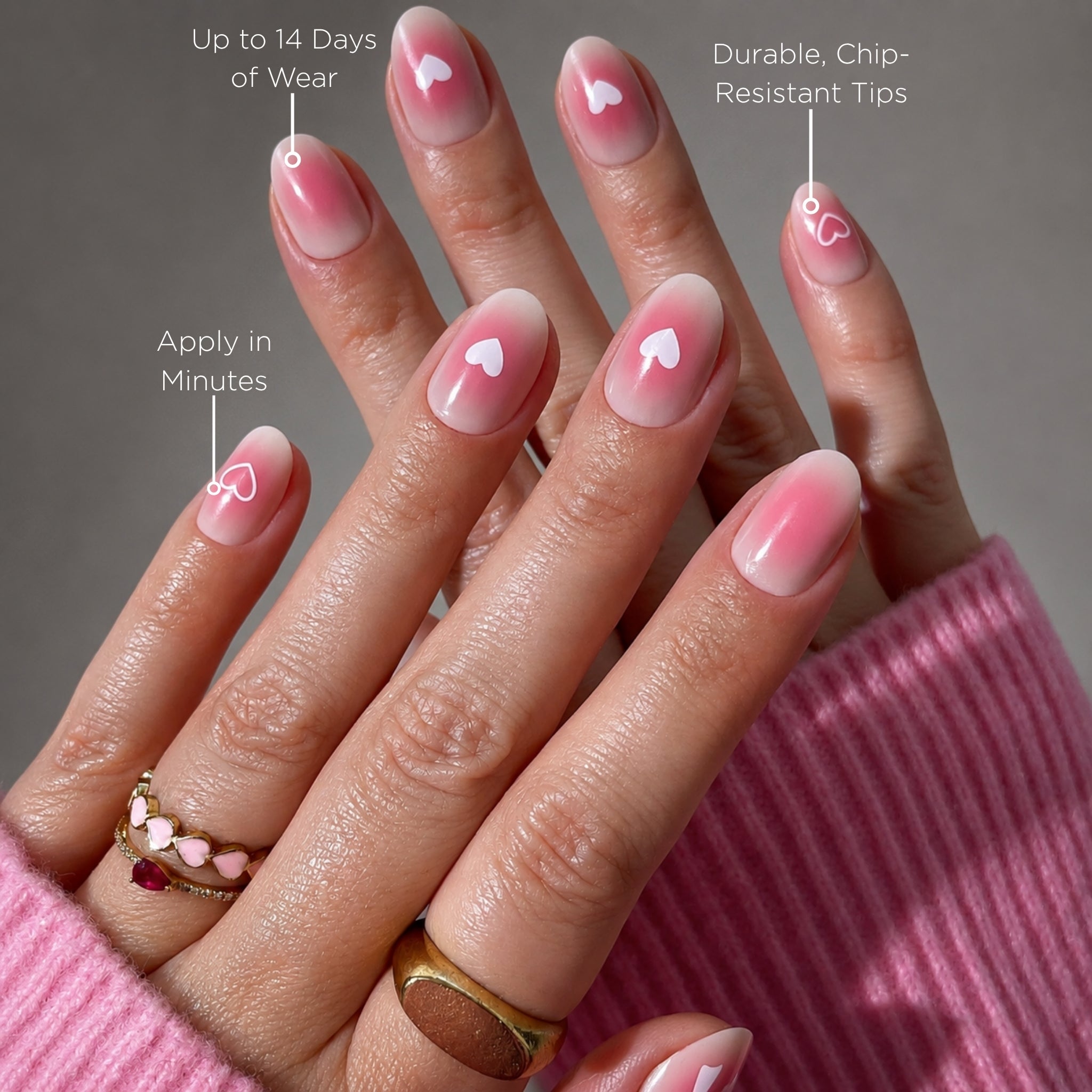 paintlab-blushing-bows-oval-press-on-nails image 2