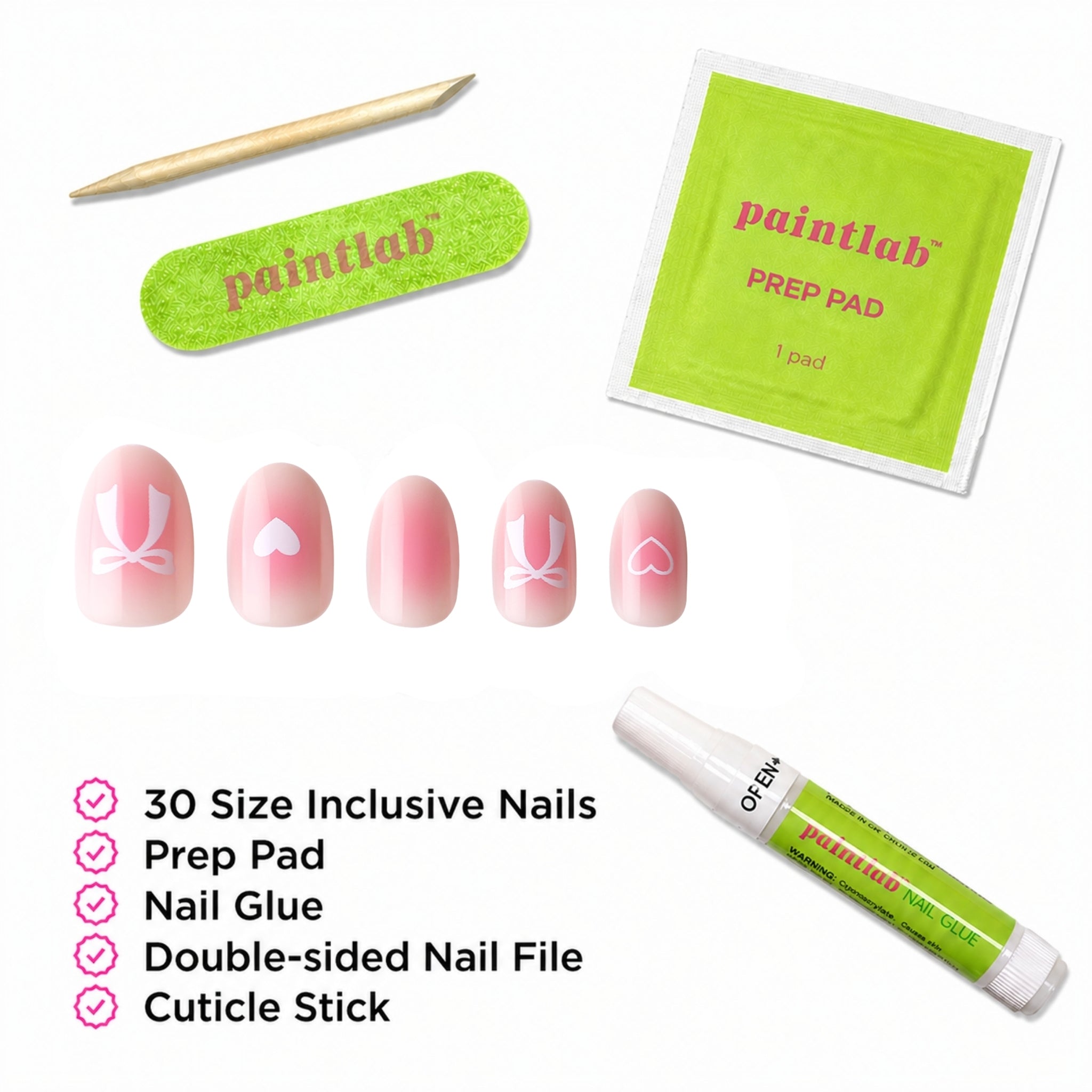 paintlab-blushing-bows-oval-press-on-nails image 4