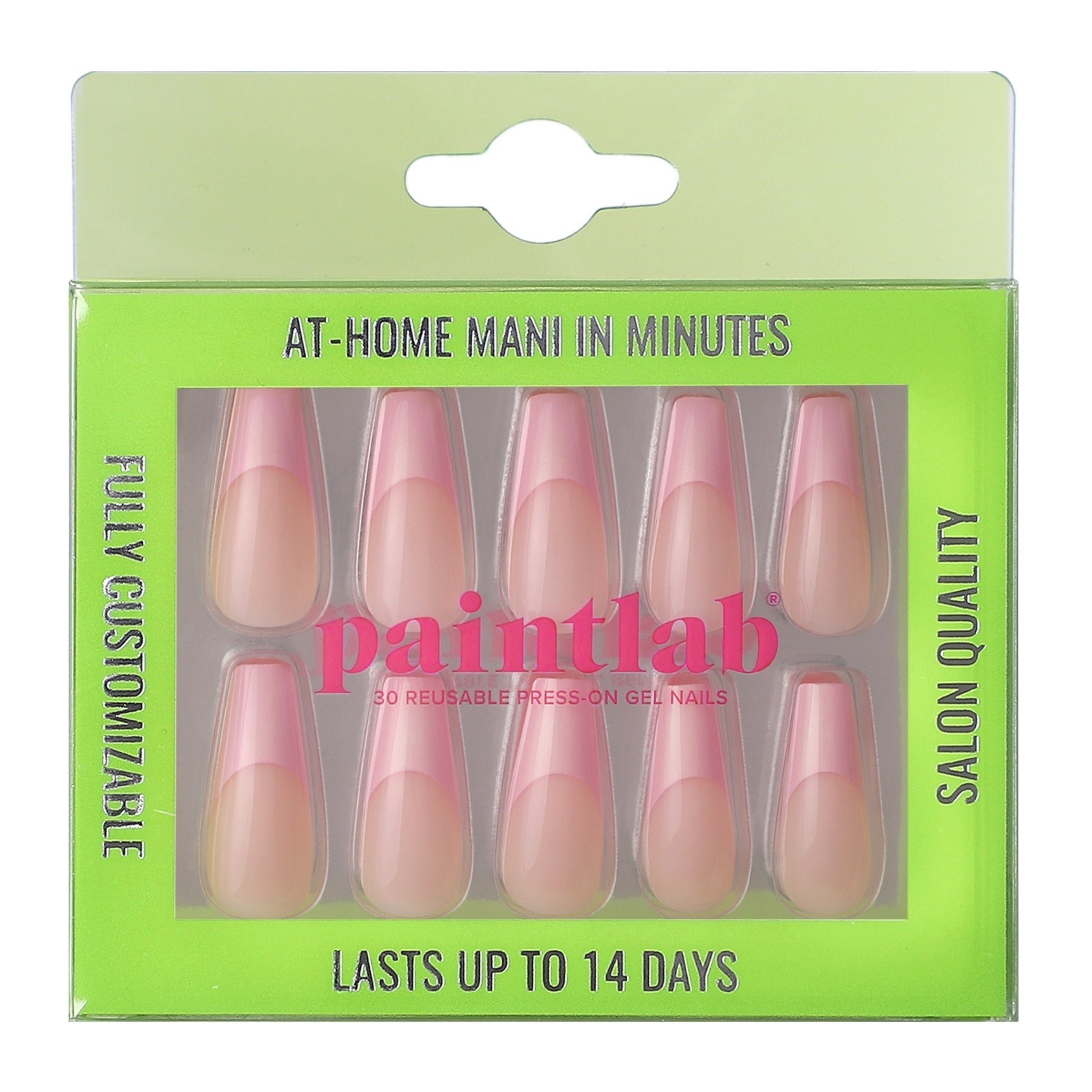 paintlab-blush-pink-coffin-sleek-press-on-nails image 1