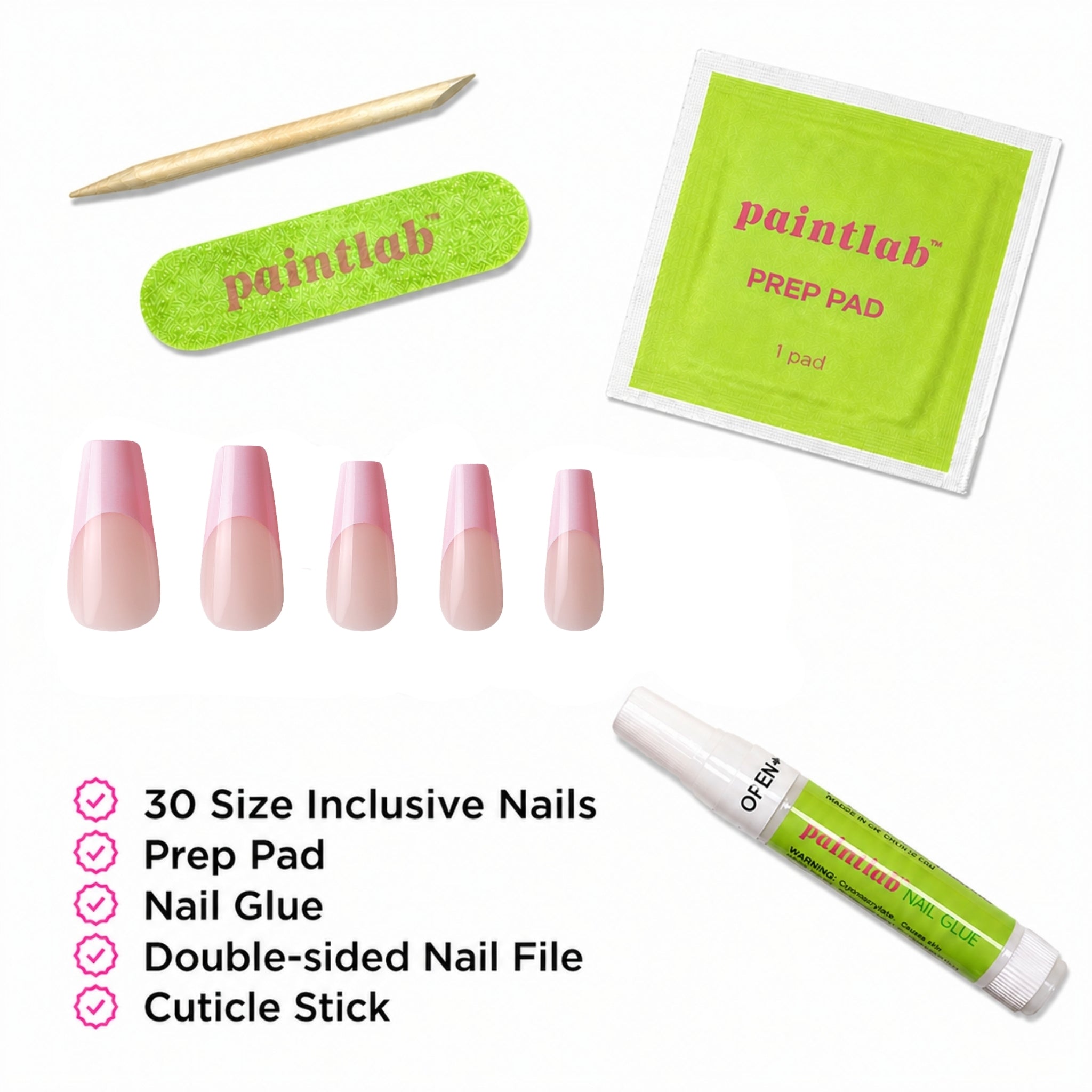 paintlab-blush-pink-coffin-sleek-press-on-nails image 4