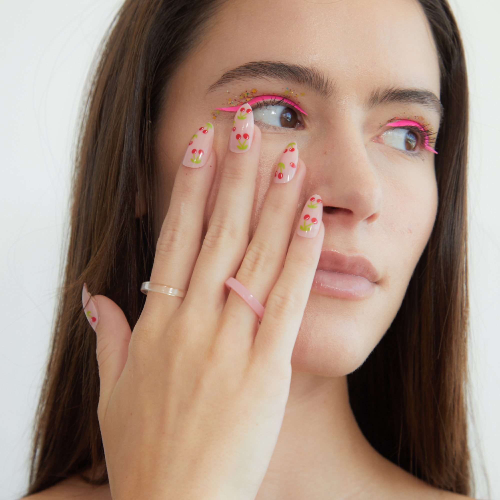 paintlab-cherry-bomb-almond-press-on-nails image 6