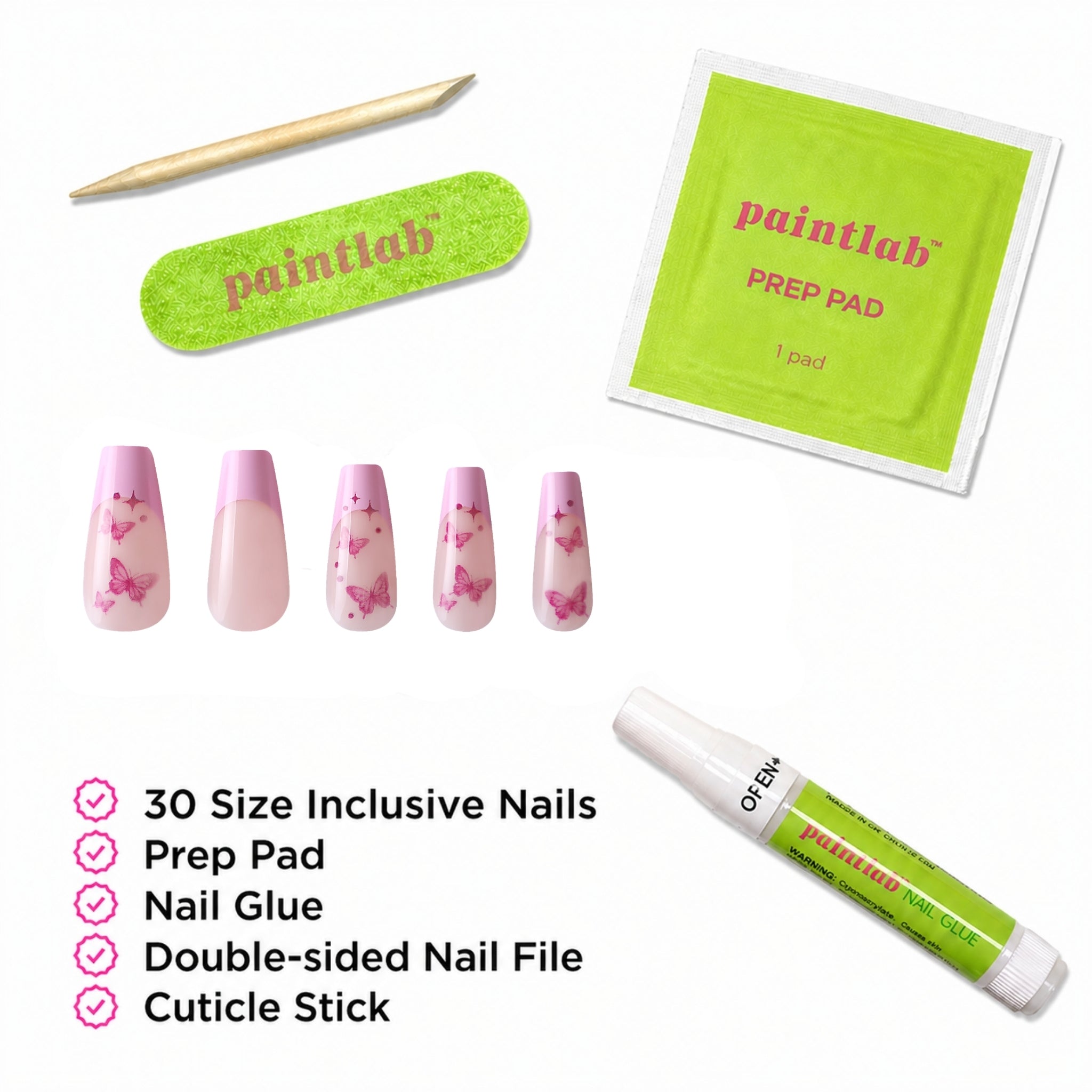 paintlab-butterfly-kiss-coffin-sleek-press-on-nails image 4