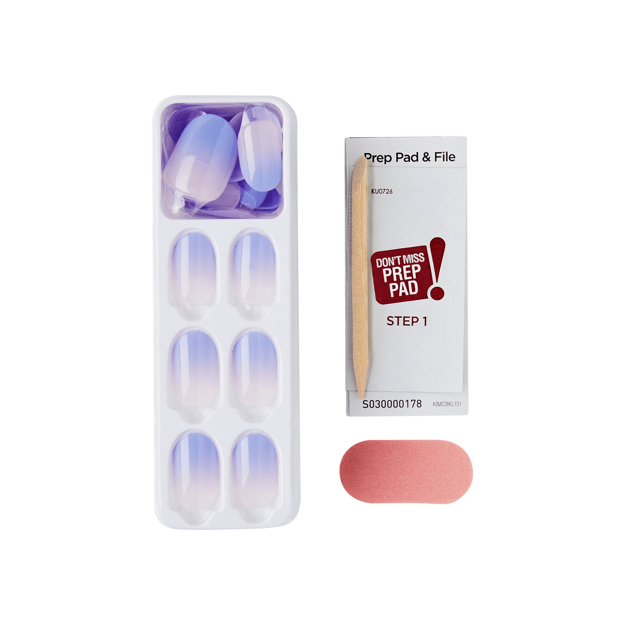 impress-color-no-glue-press-on-nails-friendzone-ombre-purple-design-short-oval-3 image 5
