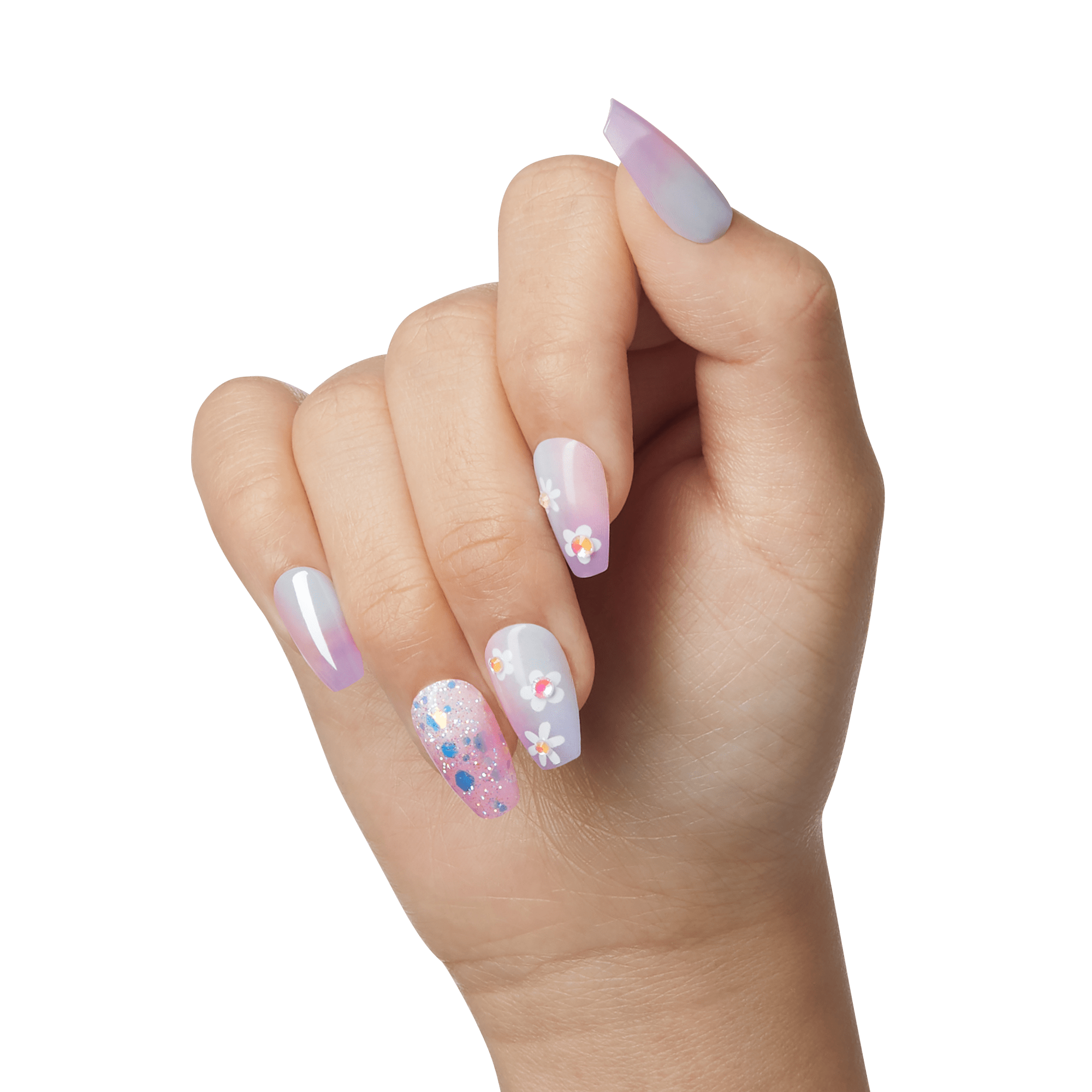 impress-premium-no-glue-press-on-nails-portal-3d-jewel-design-purple-medium-coff image 2