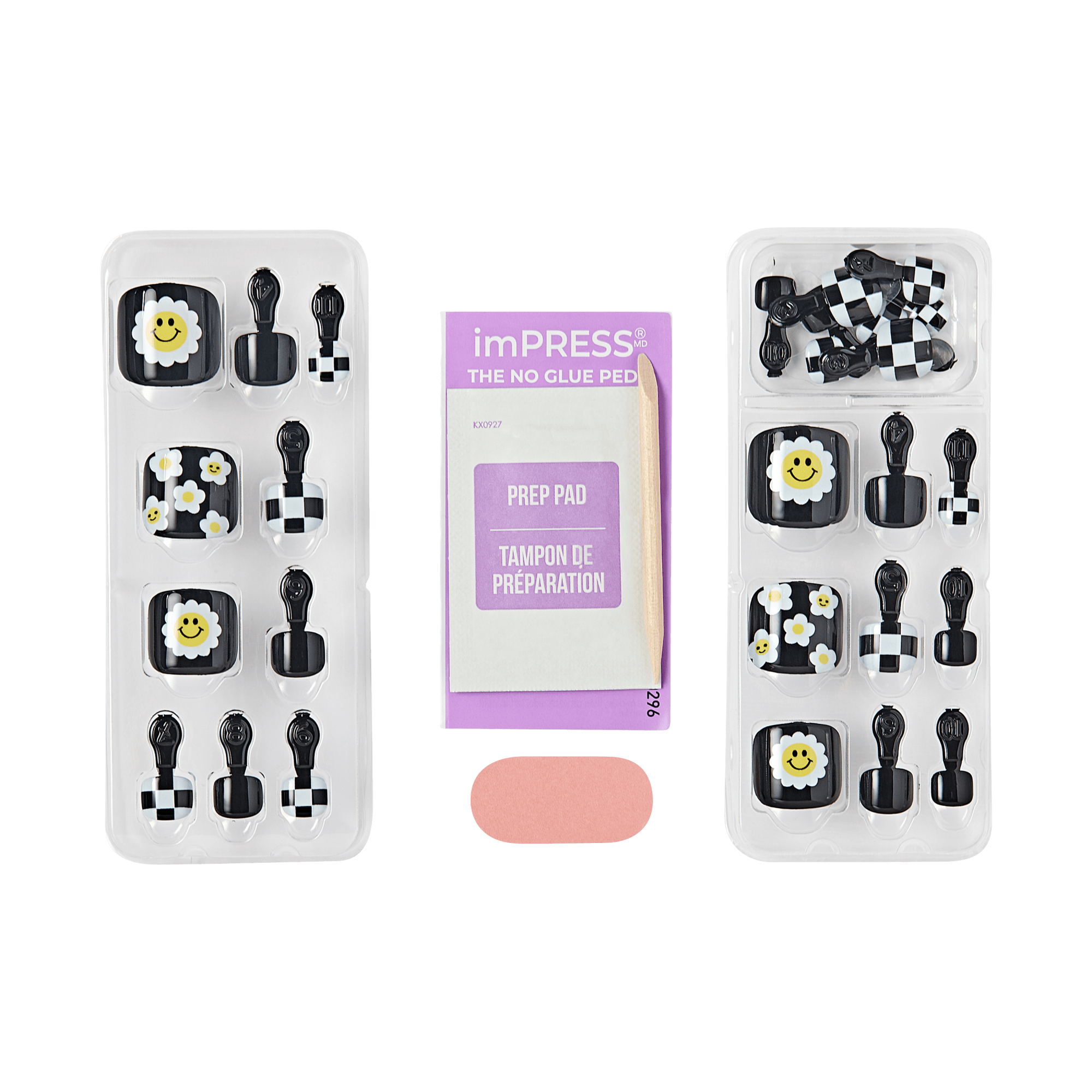 impress-cool-it-down-design-no-glue-press-on-toenails-black-short-squoval image 4