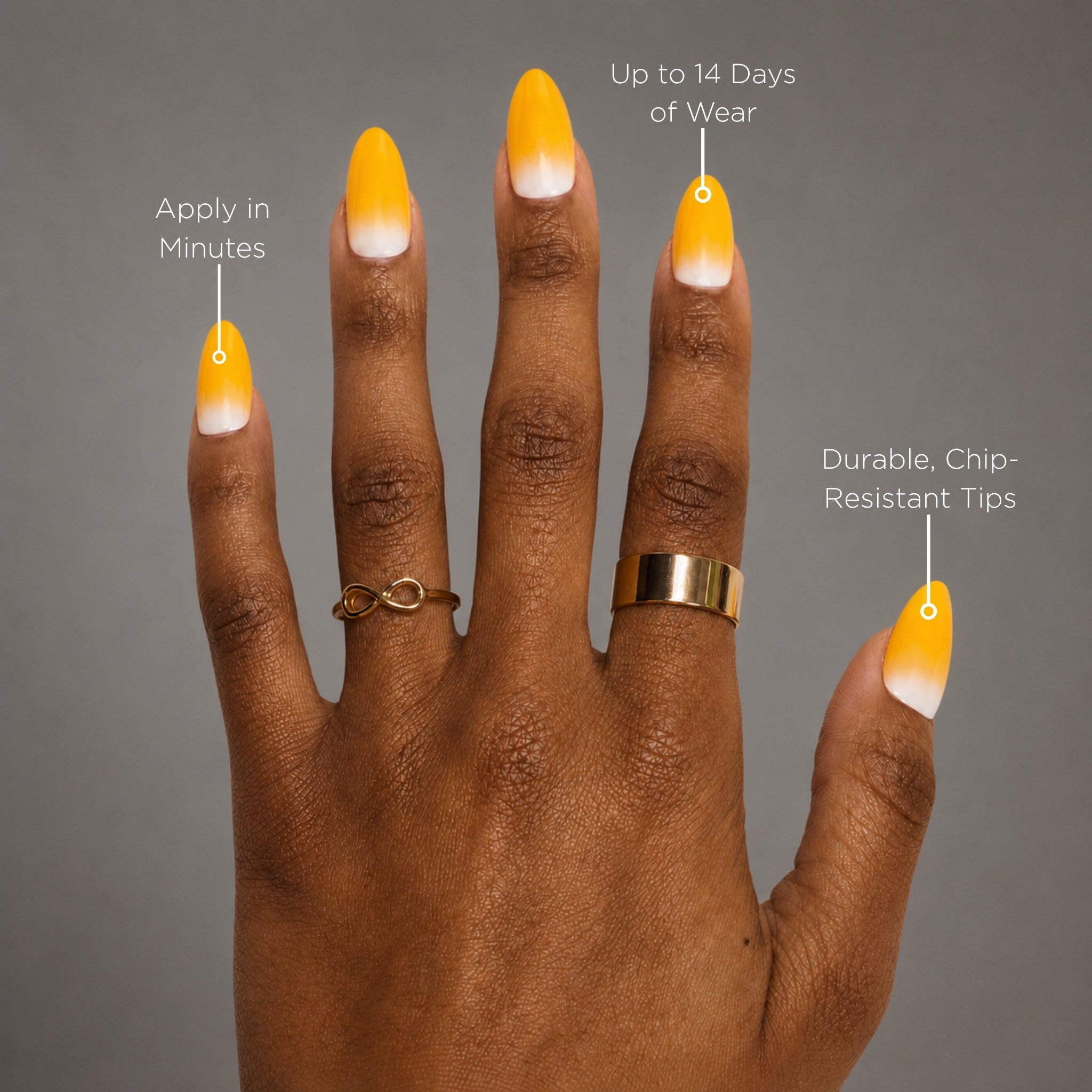paintlab-candy-corn-short-almond-press-on-nails image 2