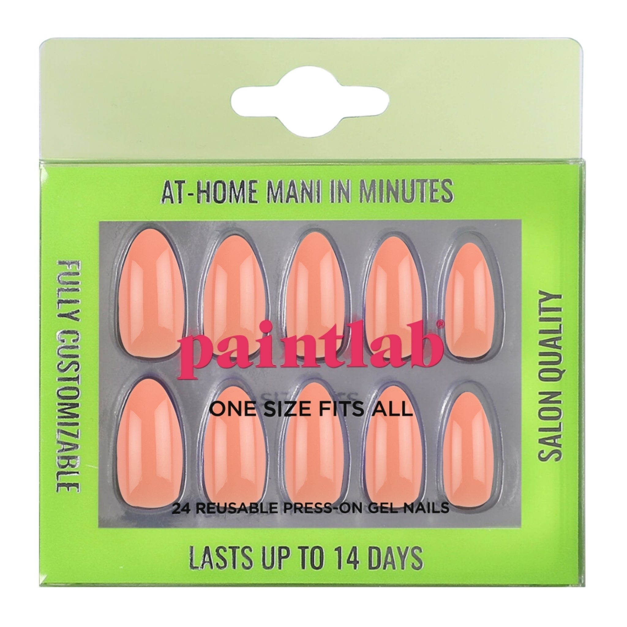 paintlab-cantaloupe-almond-press-on-nails-warm-orange-peach-solid-color-almond-s image 1