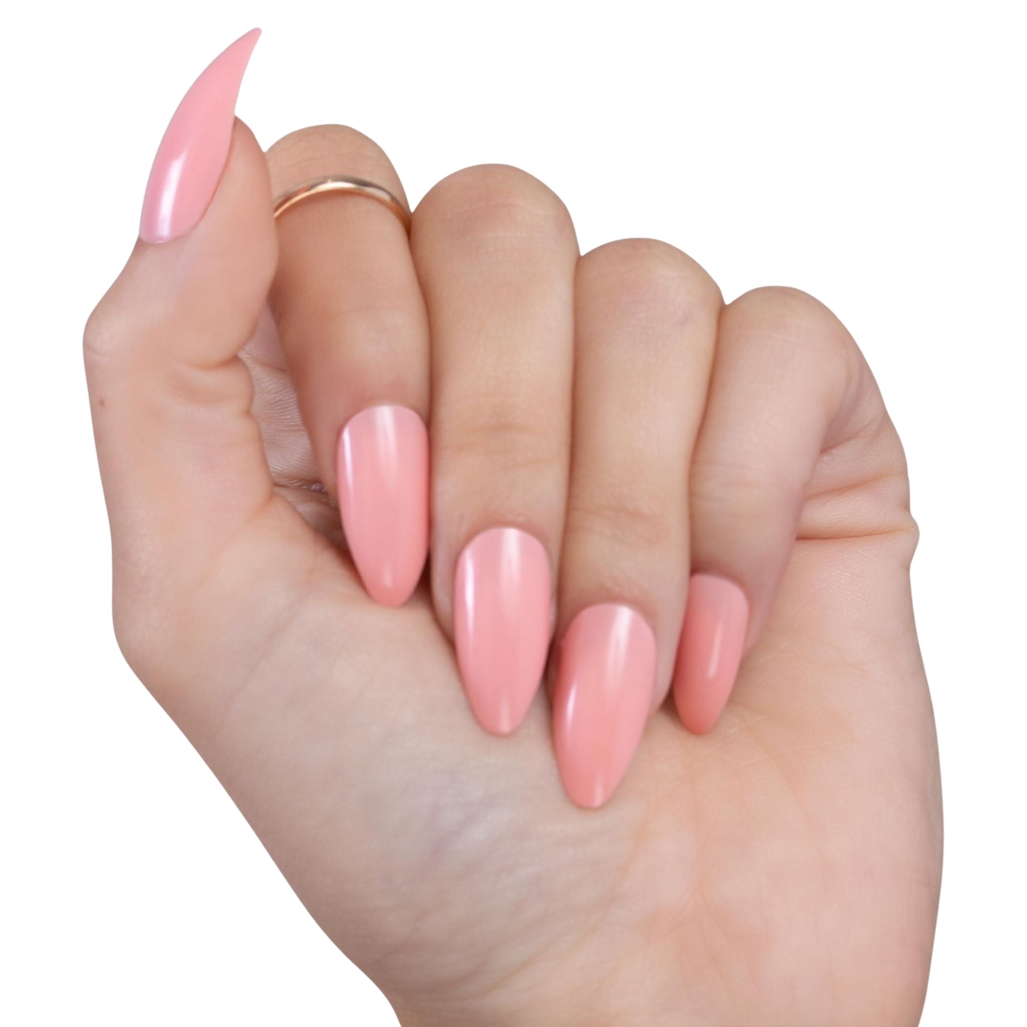 paintlab-cantaloupe-almond-press-on-nails-warm-orange-peach-solid-color-almond-s image 5