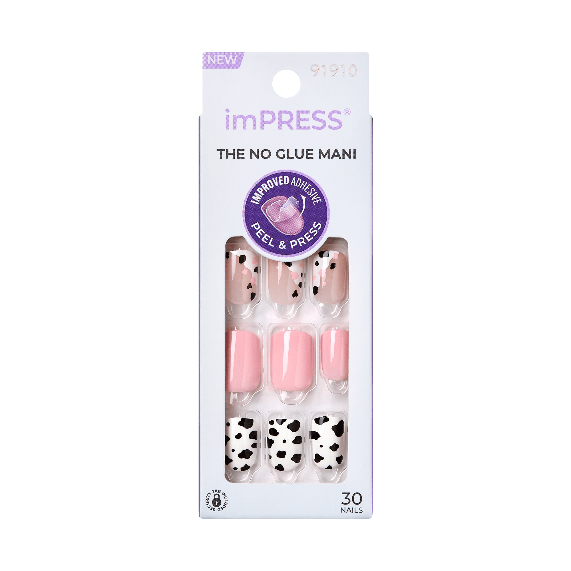 impress-design-no-glue-fake-press-on-nails-one-chance-design-pink-short-squoval- image 7