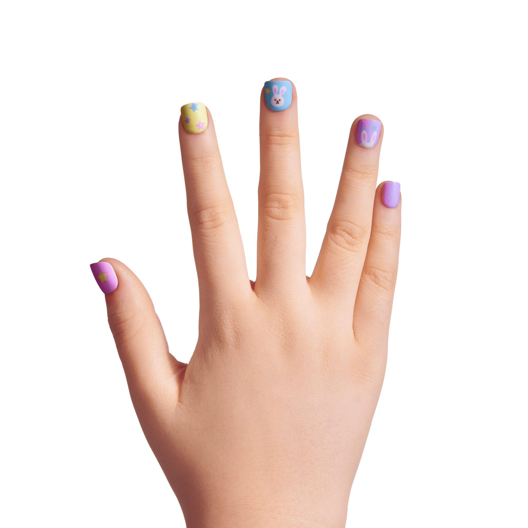 impress-kids-no-glue-press-on-nails-easter-charm-multicolor-squoval-20-nails image 3
