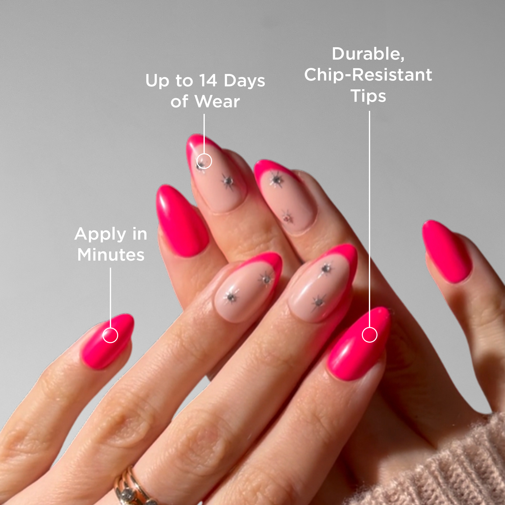 paintlab-celestial-pink-short-almond-press-on-nails image 2
