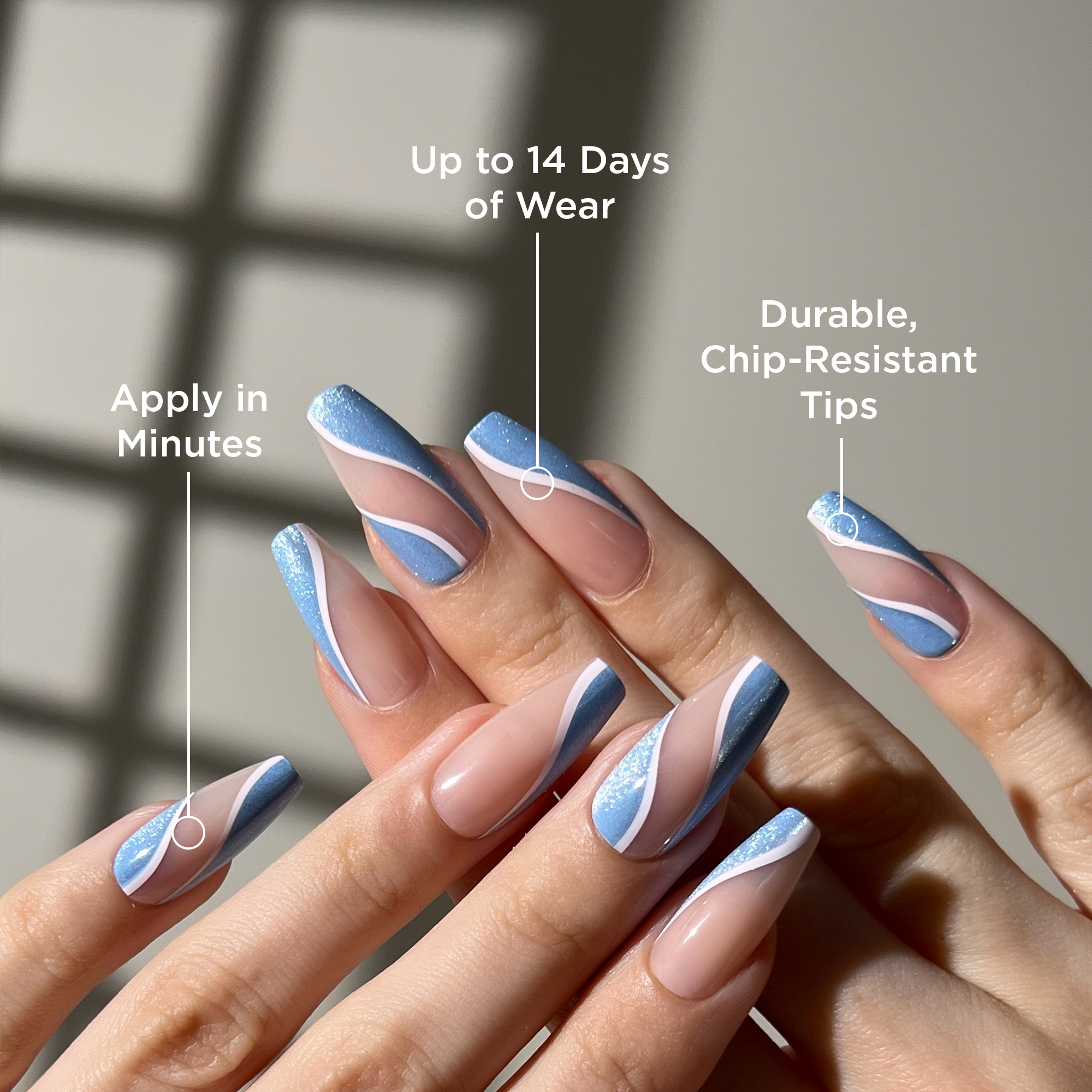 paintlab-celestial-waves-coffin-sleek-press-on-nails image 2