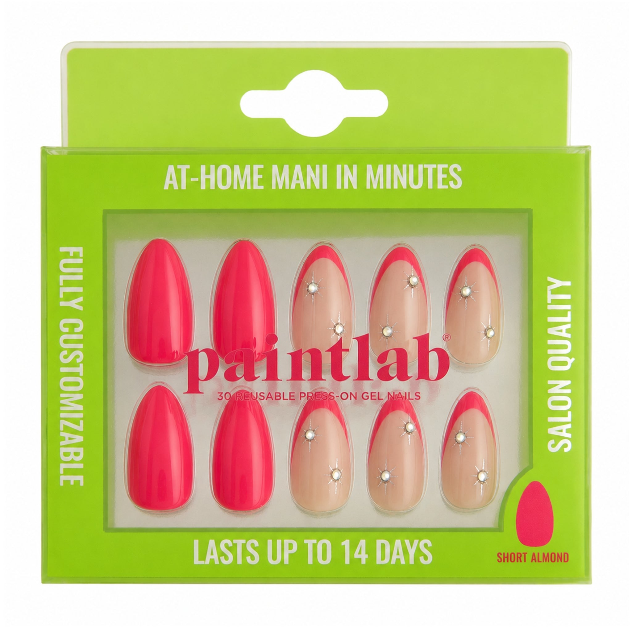 paintlab-celestial-pink-short-almond-press-on-nails image 1