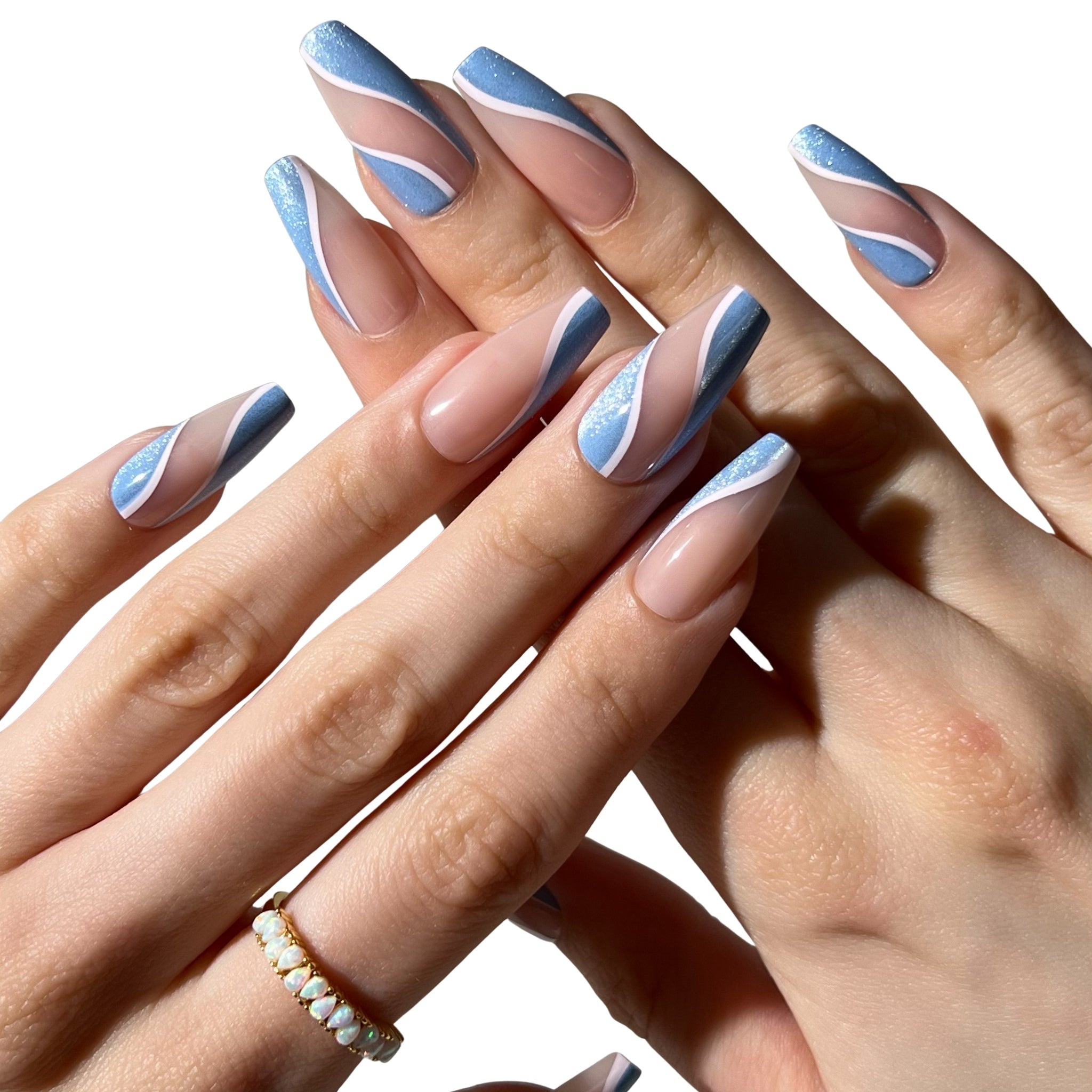 paintlab-celestial-waves-coffin-sleek-press-on-nails image 6