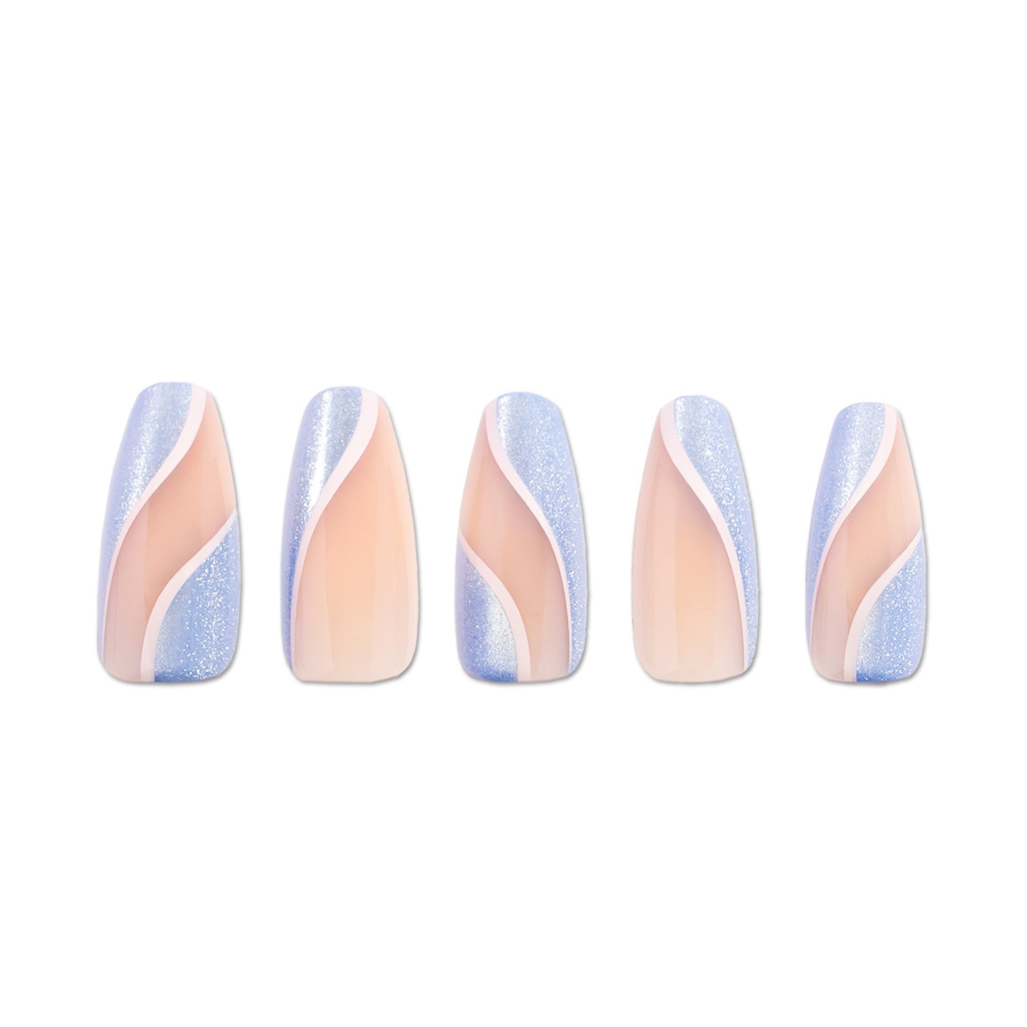 paintlab-celestial-waves-coffin-sleek-press-on-nails image 3