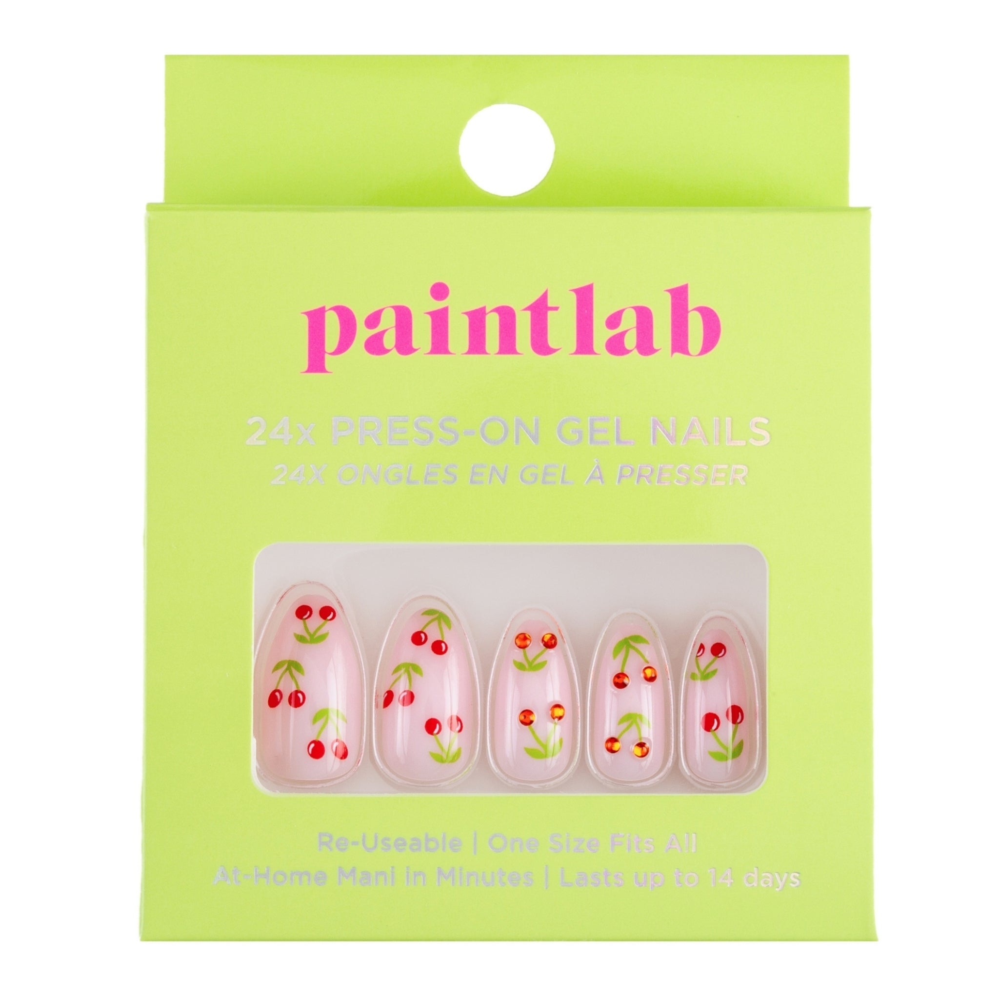 paintlab-cherry-bomb-almond-press-on-nails image 1