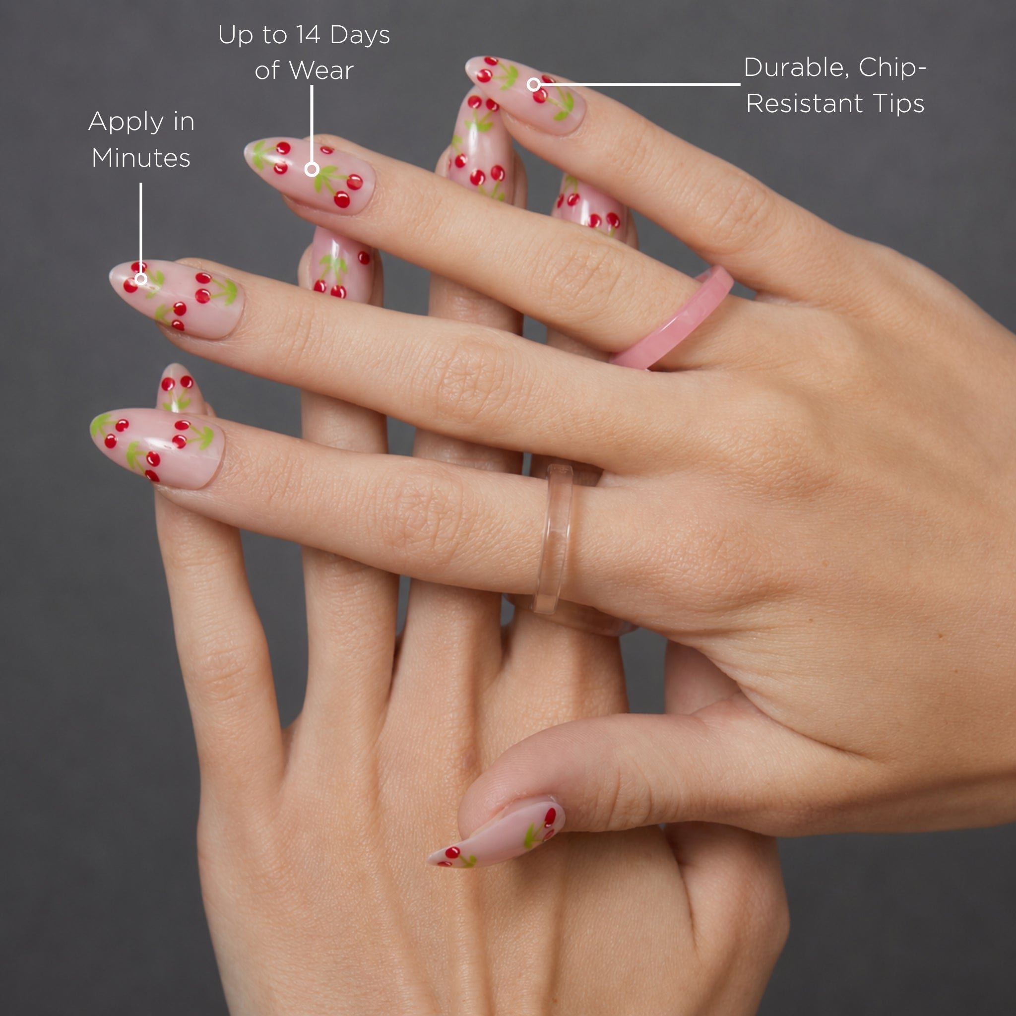 paintlab-cherry-bomb-almond-press-on-nails image 2
