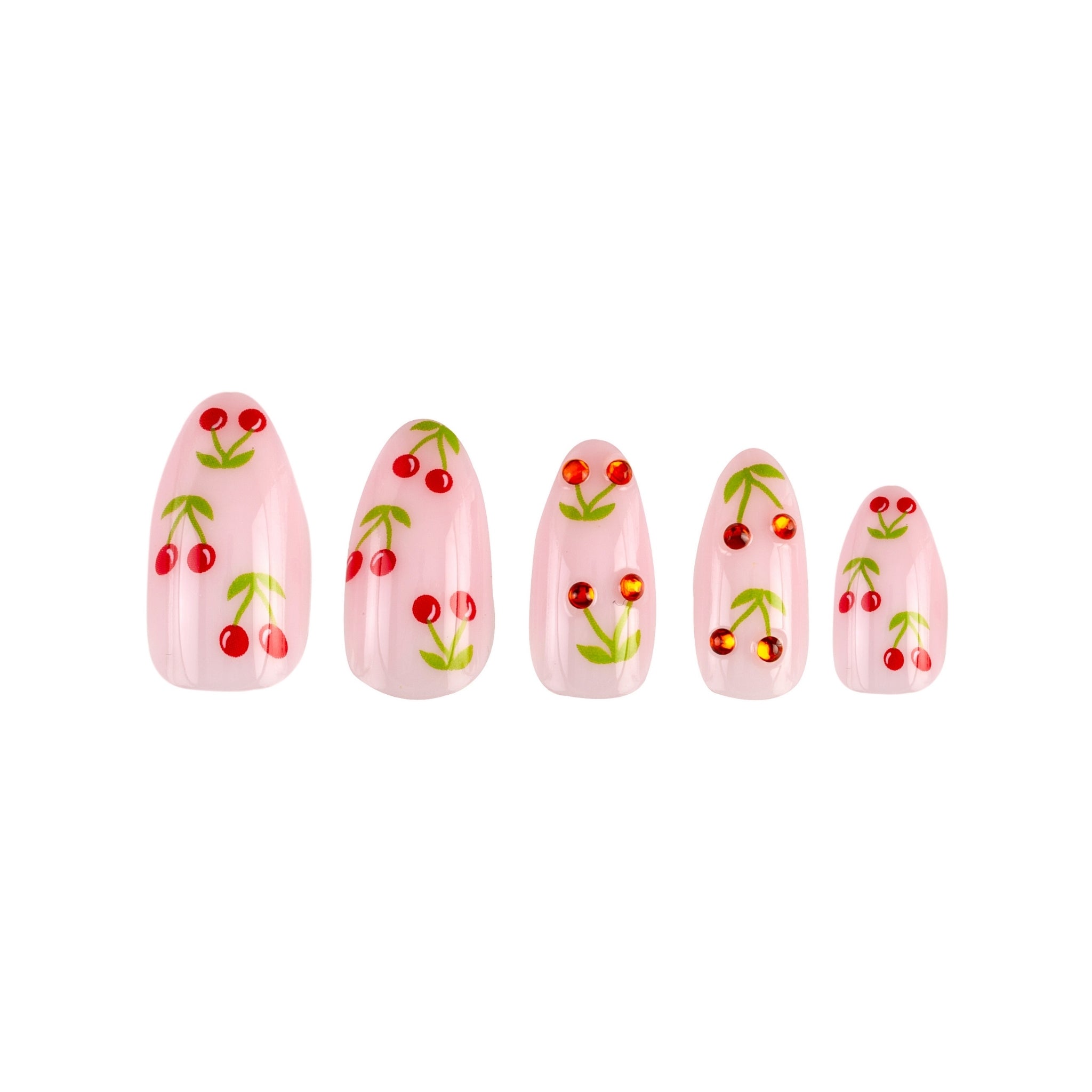 paintlab-cherry-bomb-almond-press-on-nails image 3
