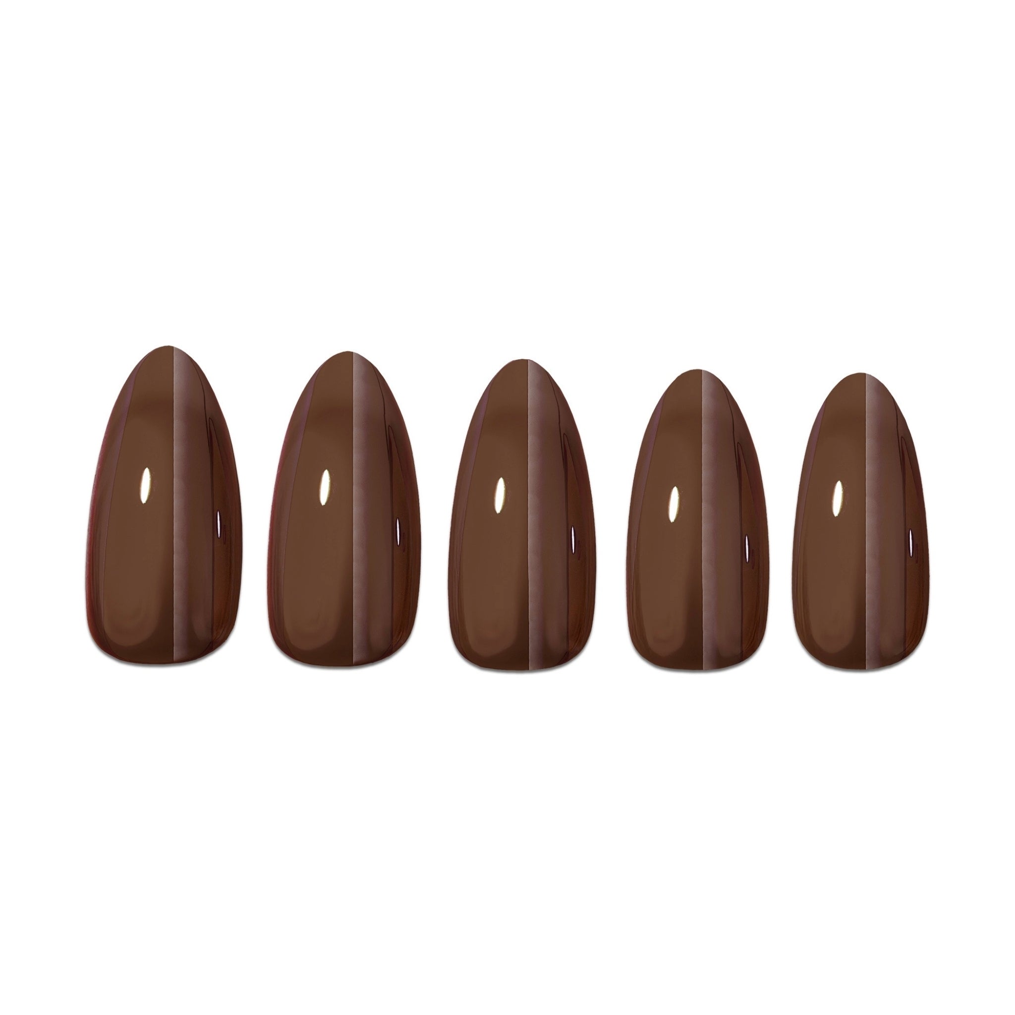 paintlab-chocolate-glaze-almond-press-on-nails-glossy-brown-cat-eye image 3