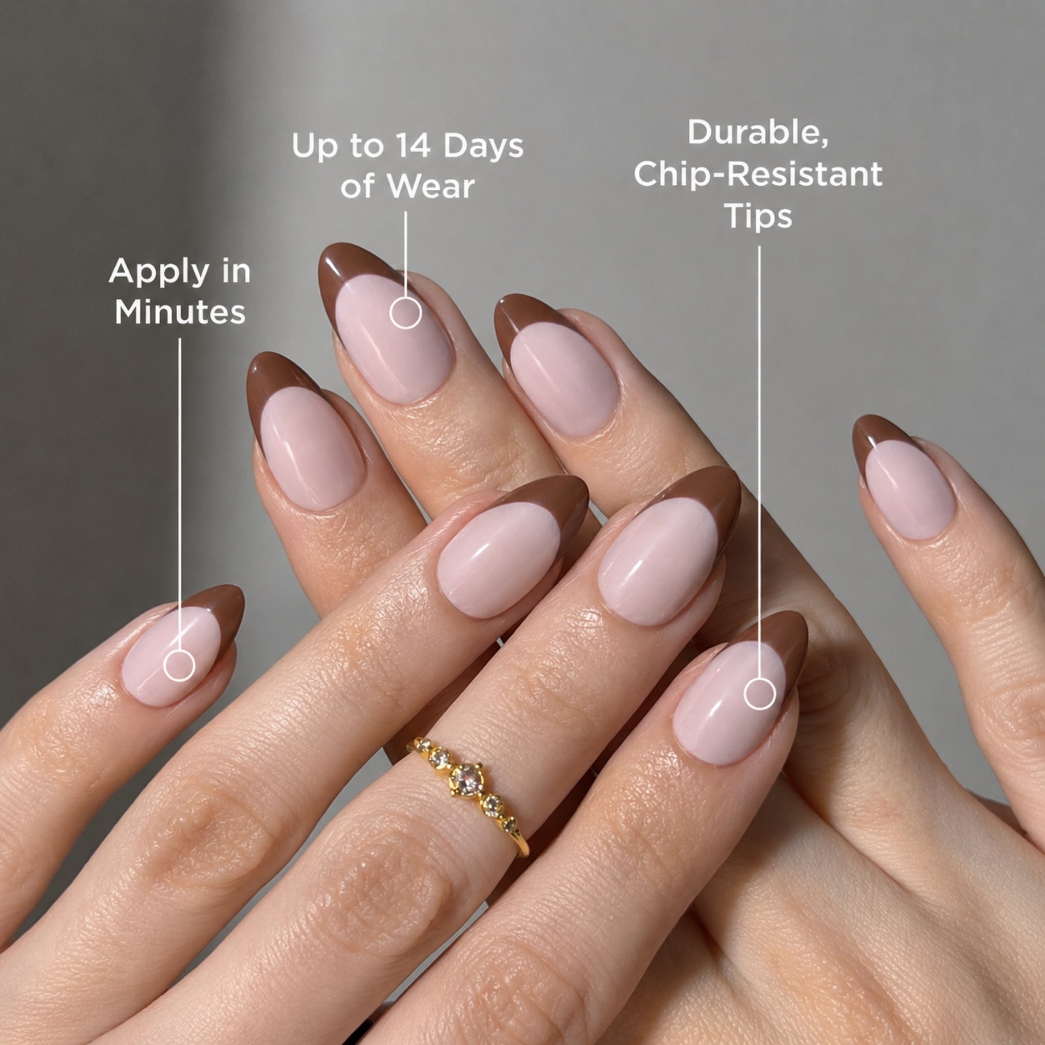paintlab-chocolate-tips-short-almond-press-on-nails image 2
