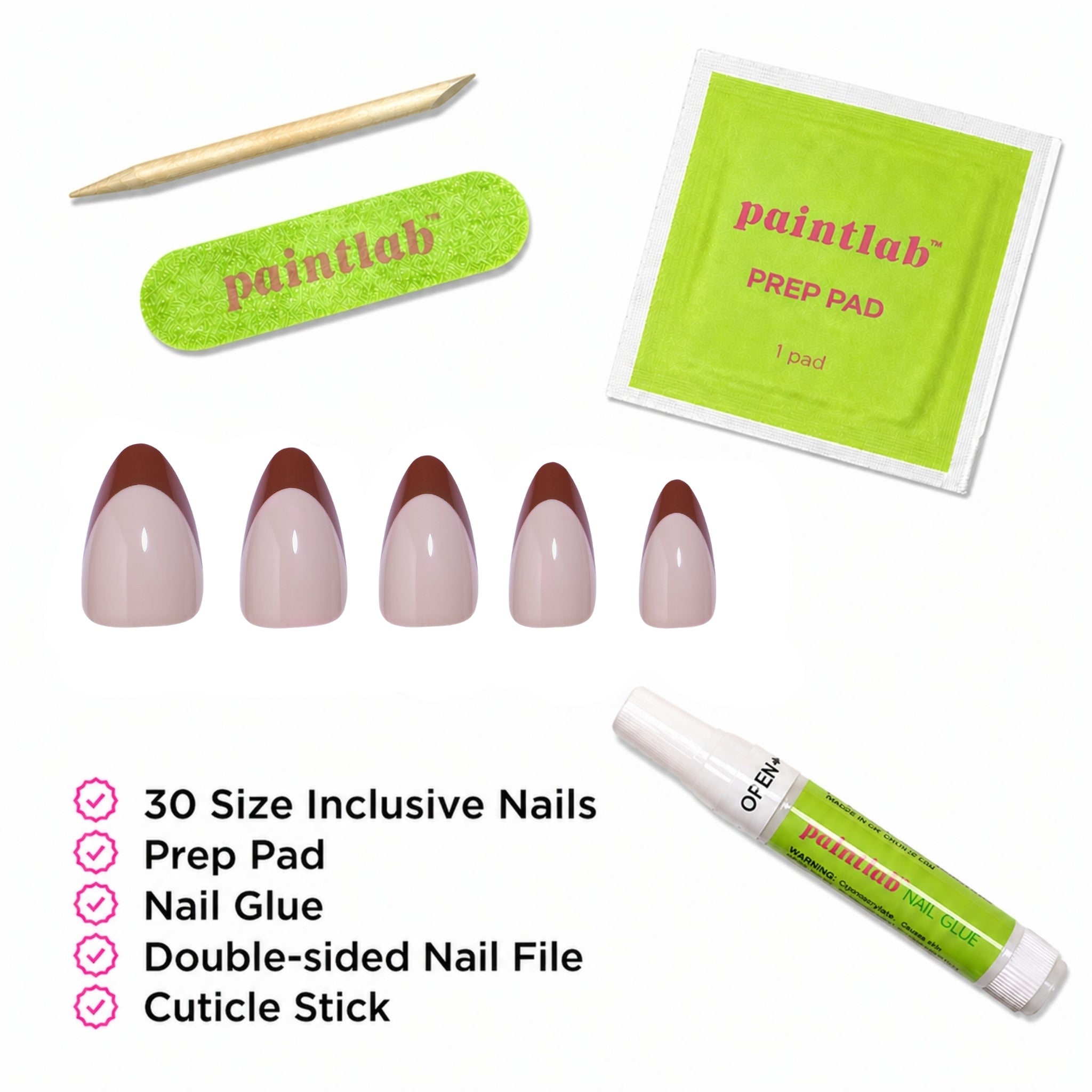 paintlab-chocolate-tips-short-almond-press-on-nails image 4