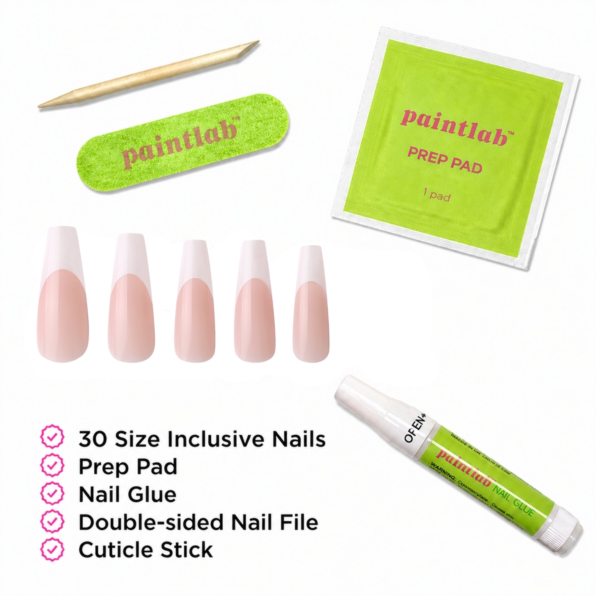 paintlab-classic-french-extra-long-coffin-press-on-nails-dramatic-bridal-ready-t image 4
