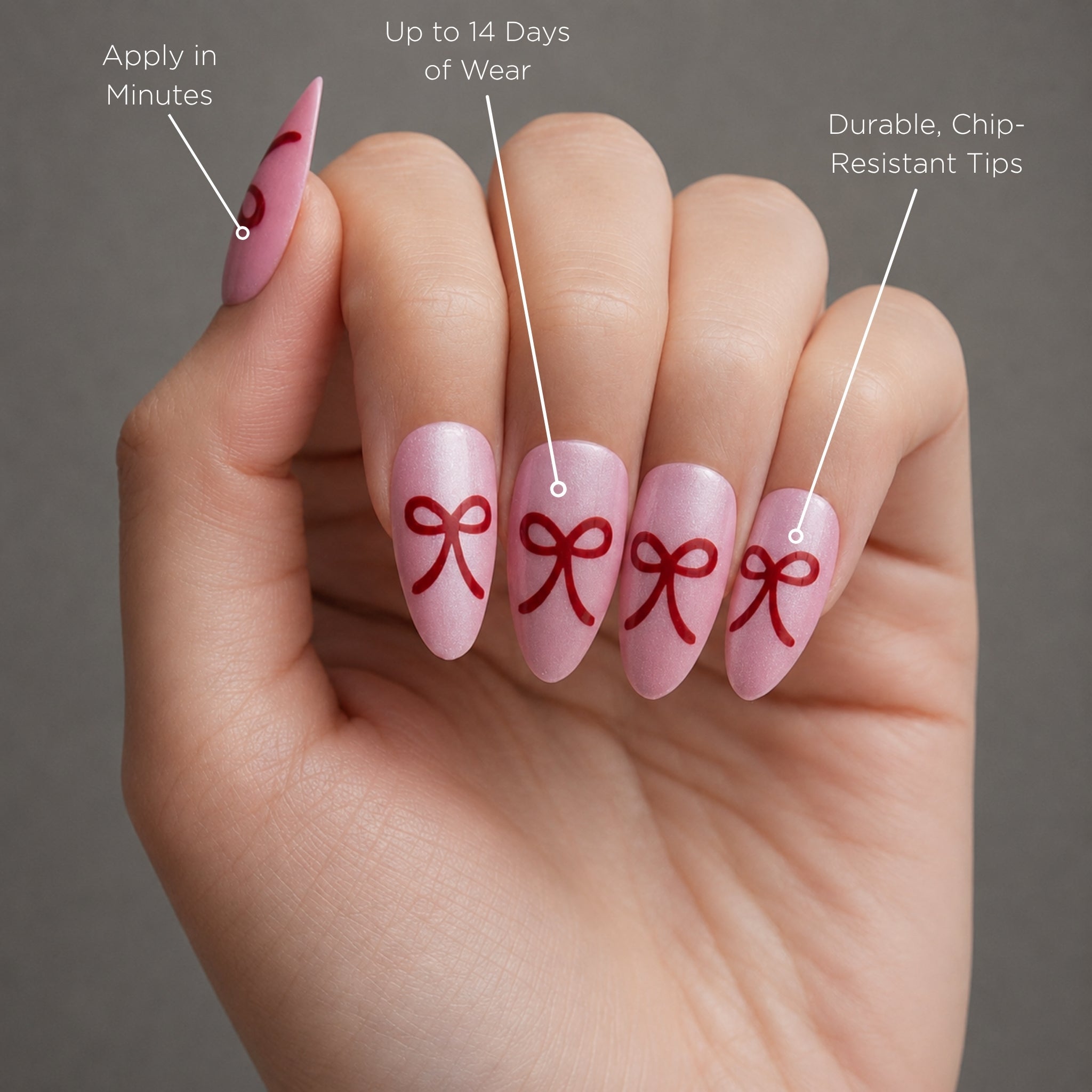 paintlab-coquette-bow-almond-press-on-nails-adorable-bow-accents-feminine-almond image 2